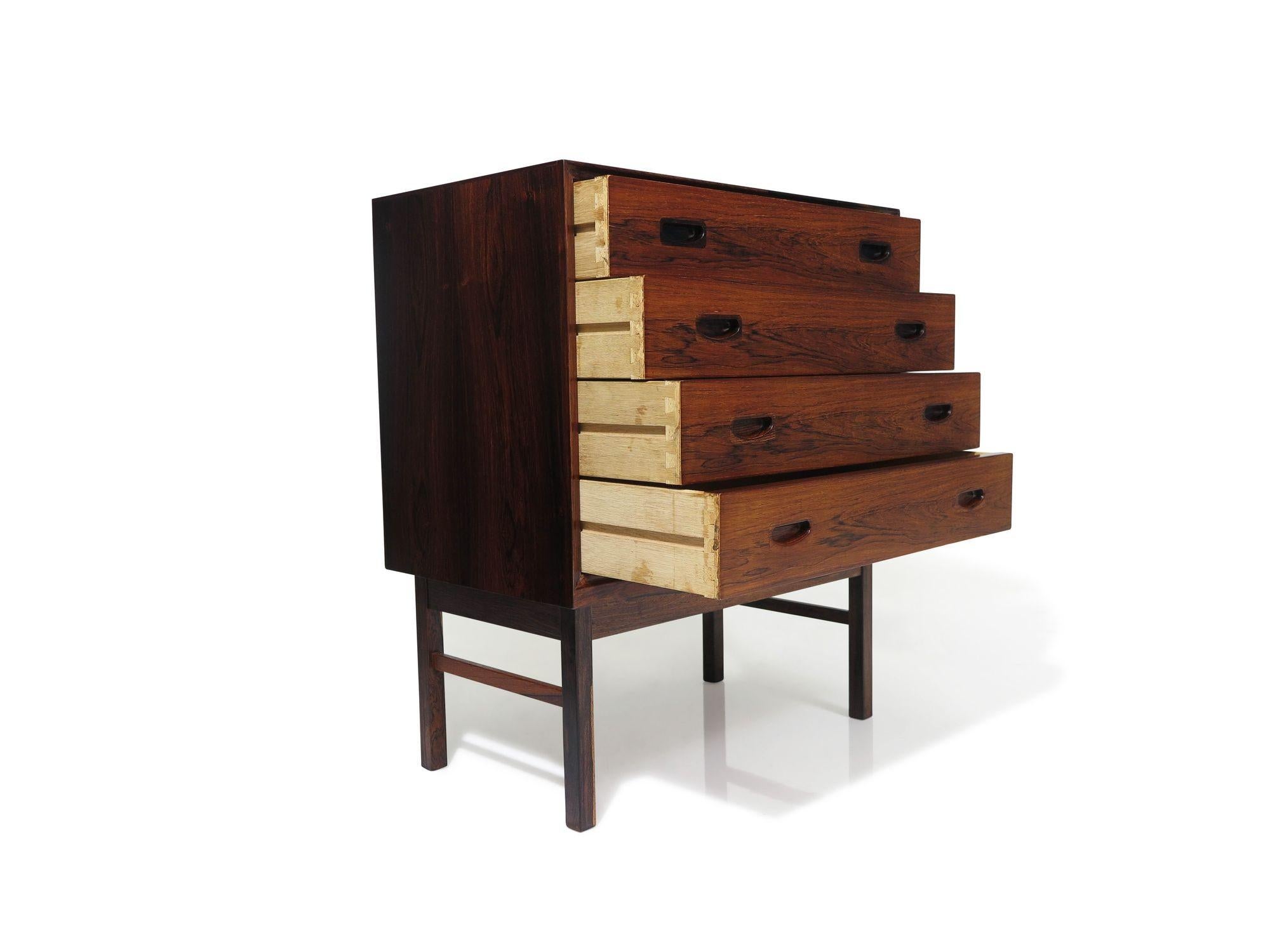 Oiled Danish Rosewood Petite Chest of Drawers For Sale