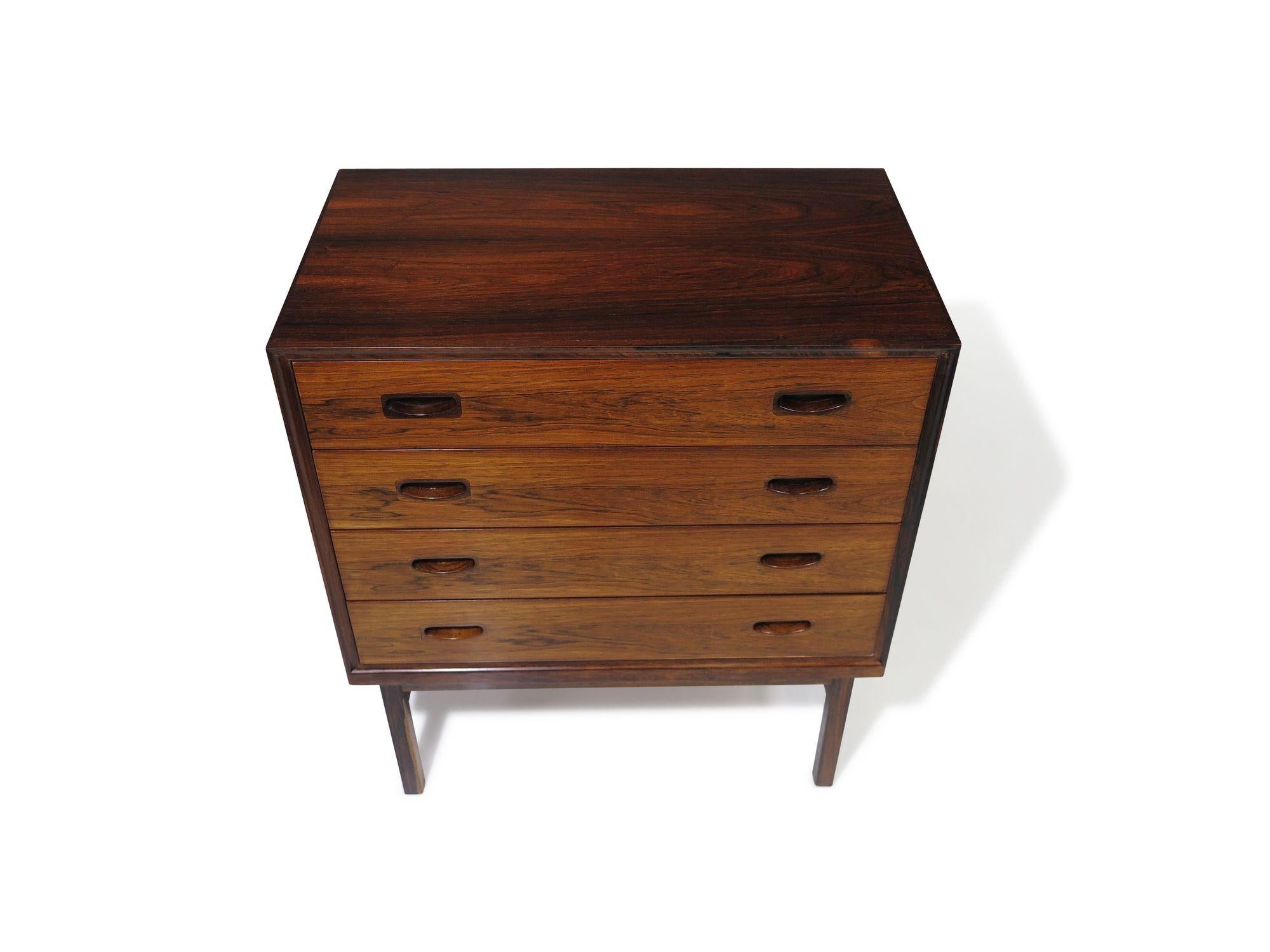 Danish Rosewood Petite Chest of Drawers For Sale 1