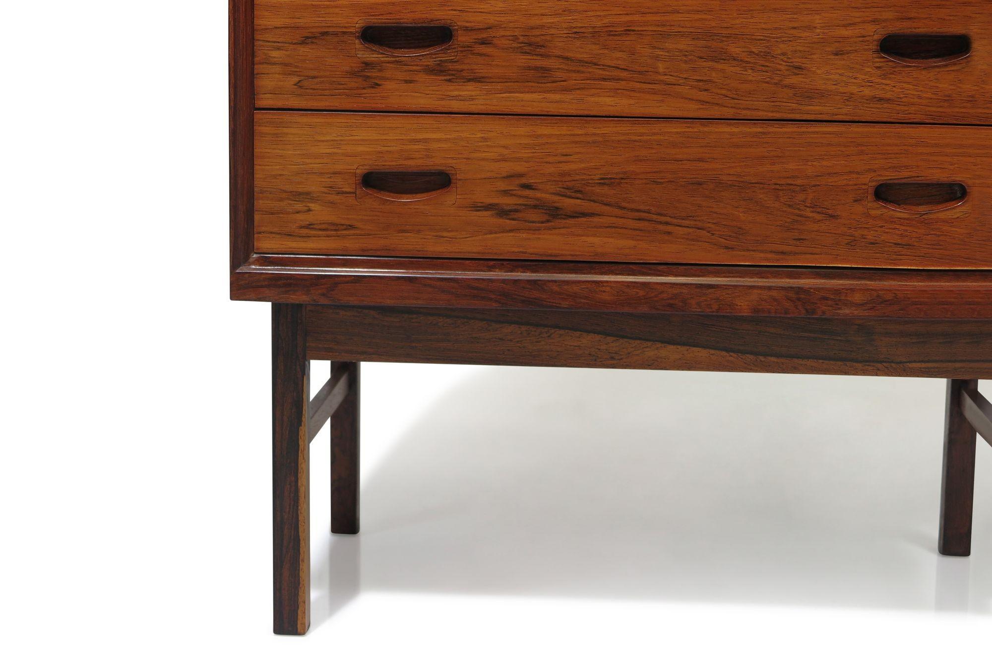 Danish Rosewood Petite Chest of Drawers For Sale 3