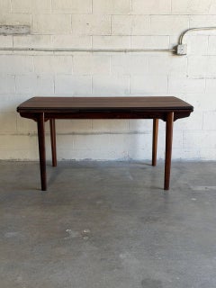 Danish Rosewood Rectangle Dining Table Expandable Table Denmark 1960s