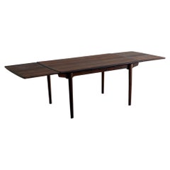Danish Rosewood Rectangle Dining Table Expandable Table Denmark 1960s
