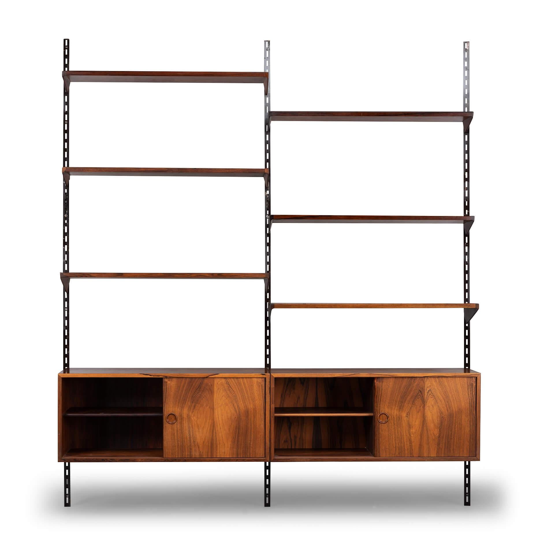 Danish Rosewood Reol Shelve Wall Unit in by Kai Kristiansen for Fm Møbler, 1960s 14