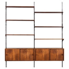 Danish Rosewood Reol Shelve Wall Unit in by Kai Kristiansen for Fm Møbler, 1960s