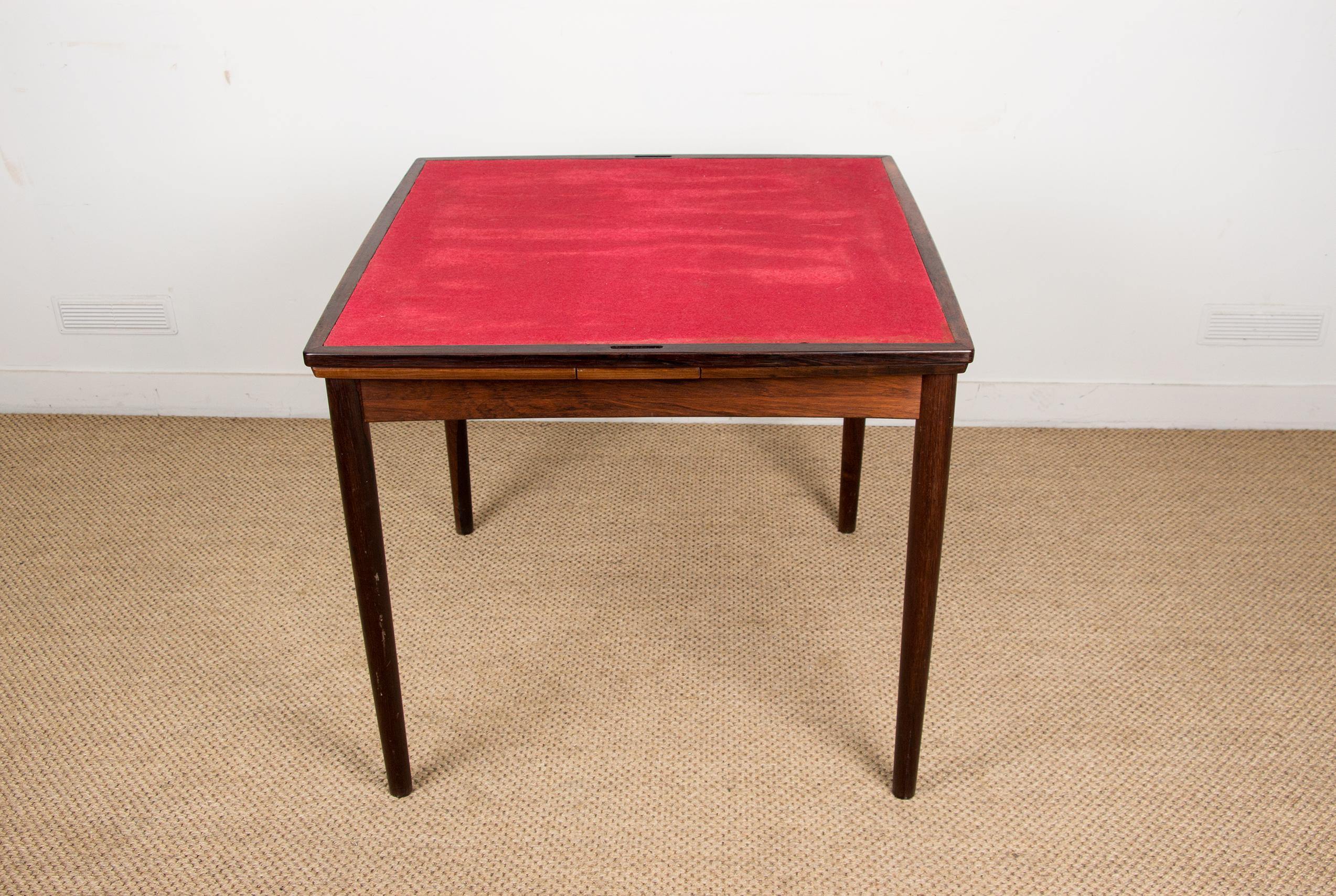 Danish Rosewood Reversible Table Dining or Game by Poul Hundevad 1958 3