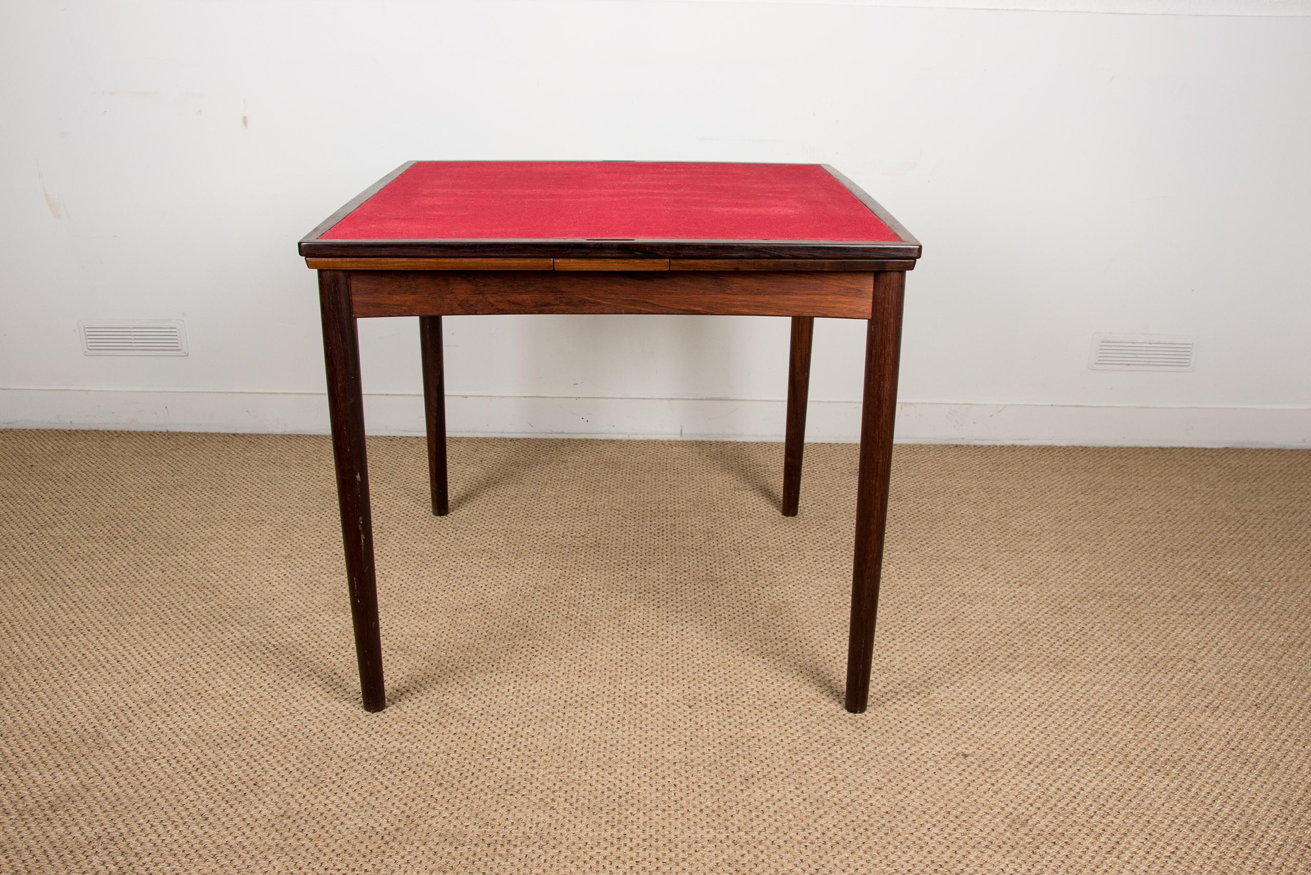 Danish Rosewood Reversible Table Dining or Game by Poul Hundevad 1958 4