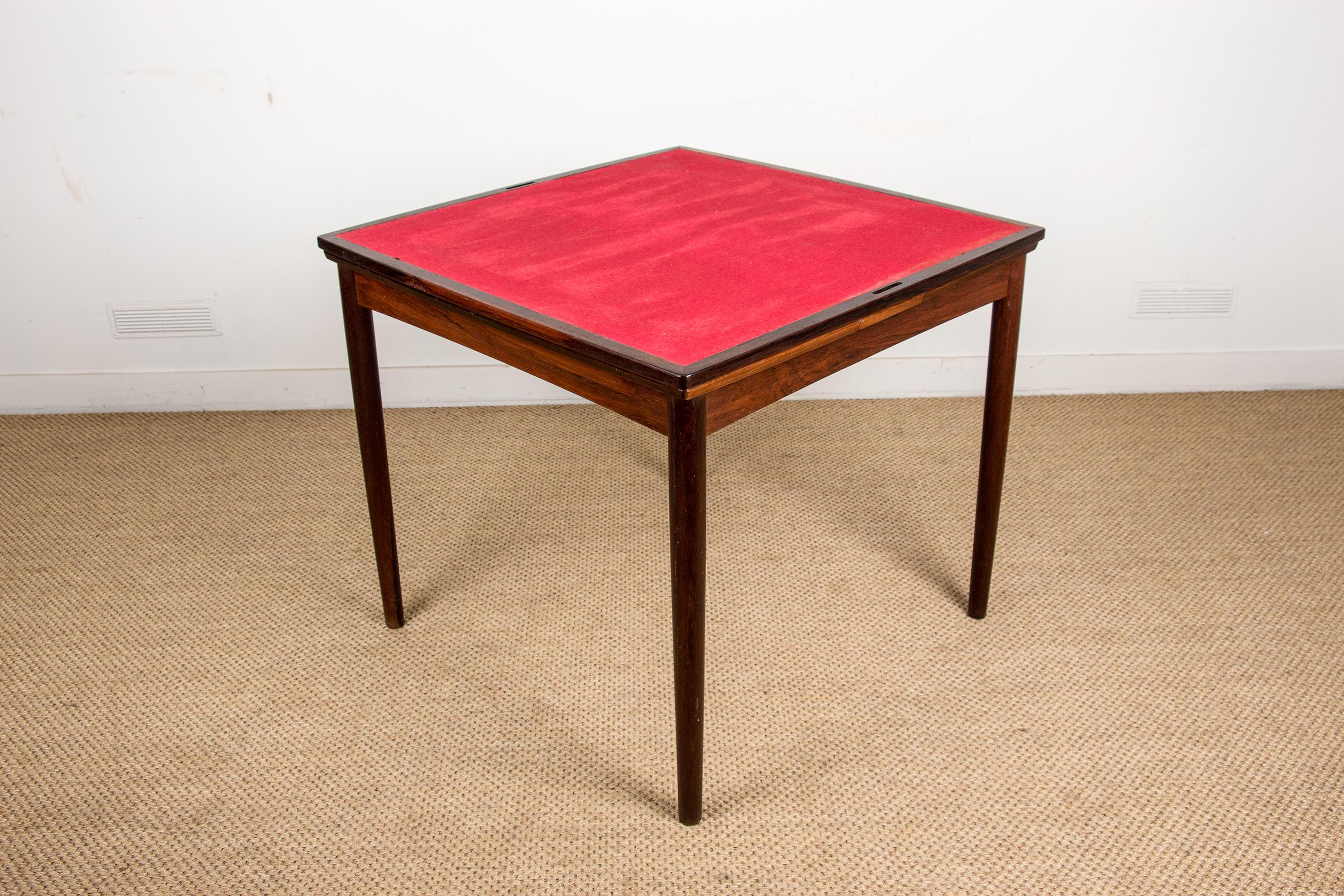 Danish Rosewood Reversible Table Dining or Game by Poul Hundevad 1958 6