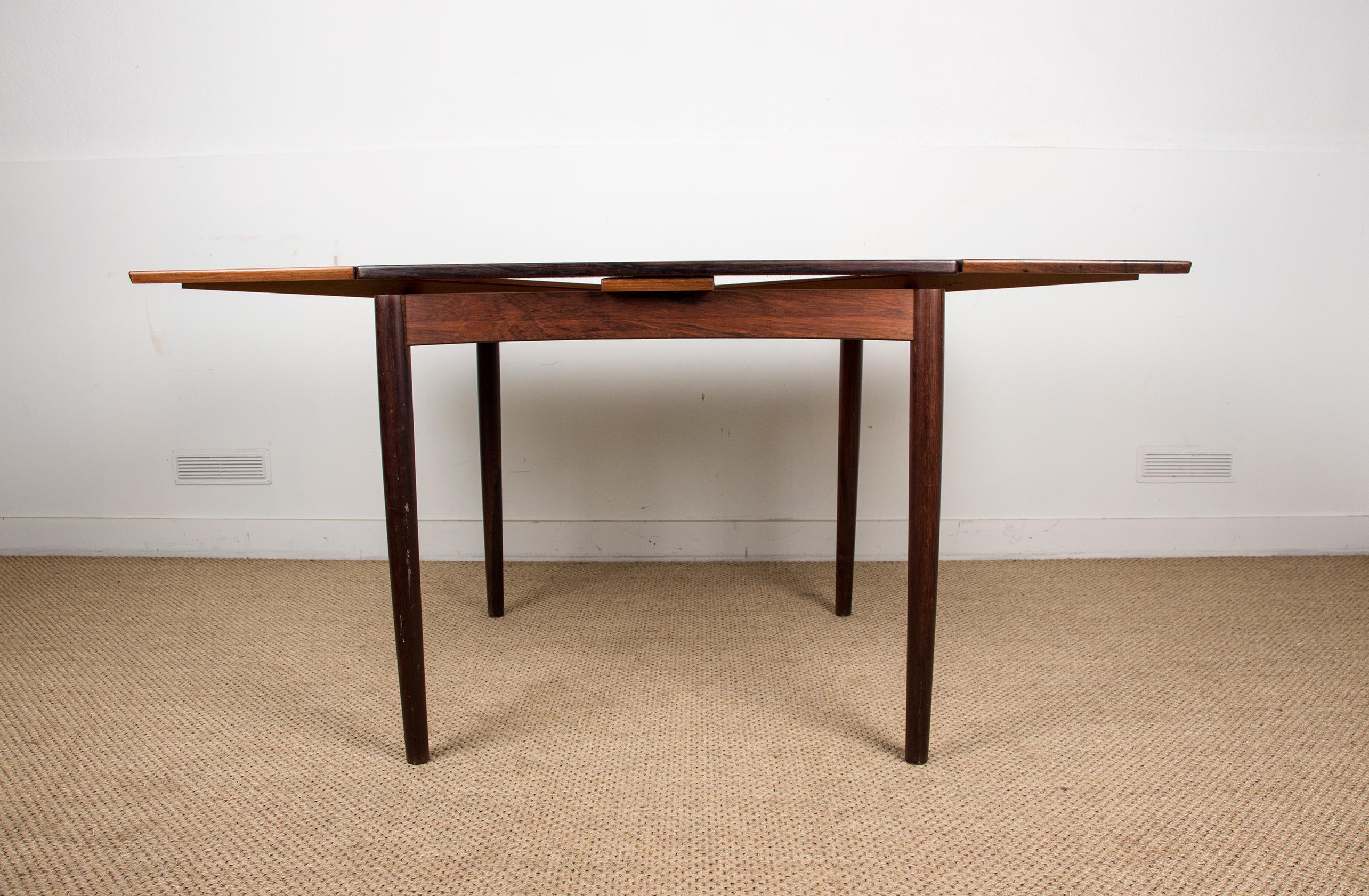 Mid-20th Century Danish Rosewood Reversible Table Dining or Game by Poul Hundevad 1958