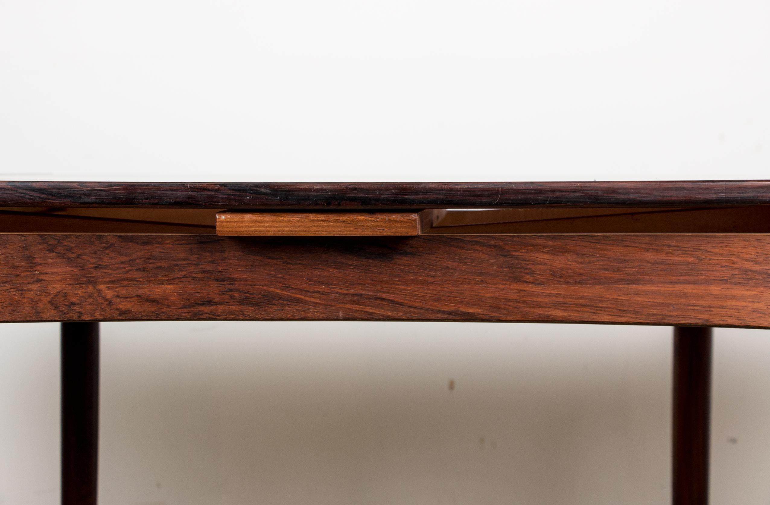 Felt Danish Rosewood Reversible Table Dining or Game by Poul Hundevad 1958