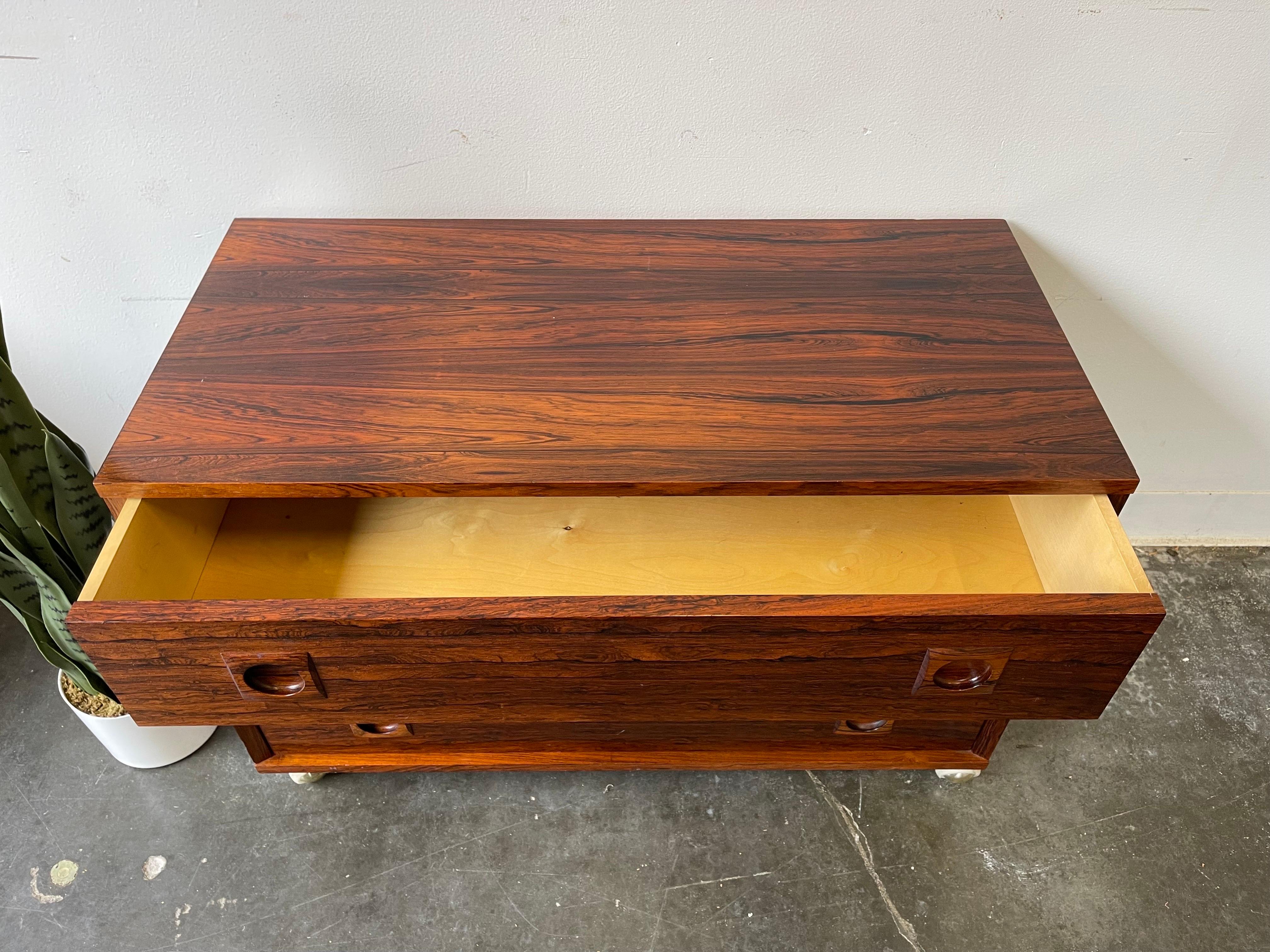 Danish Rosewood Rolling Chests 3