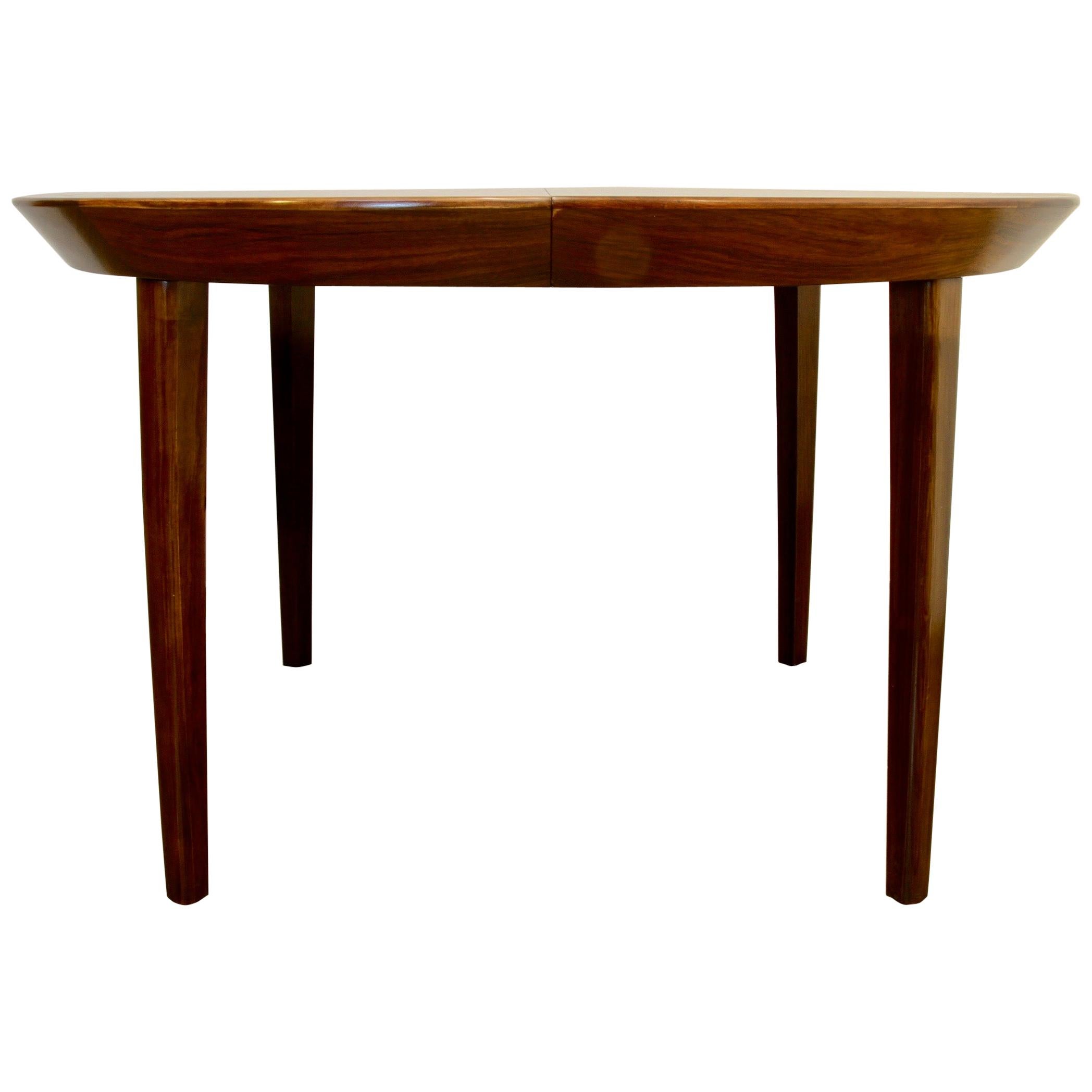 Danish Rosewood Round Dining Table, 1960s