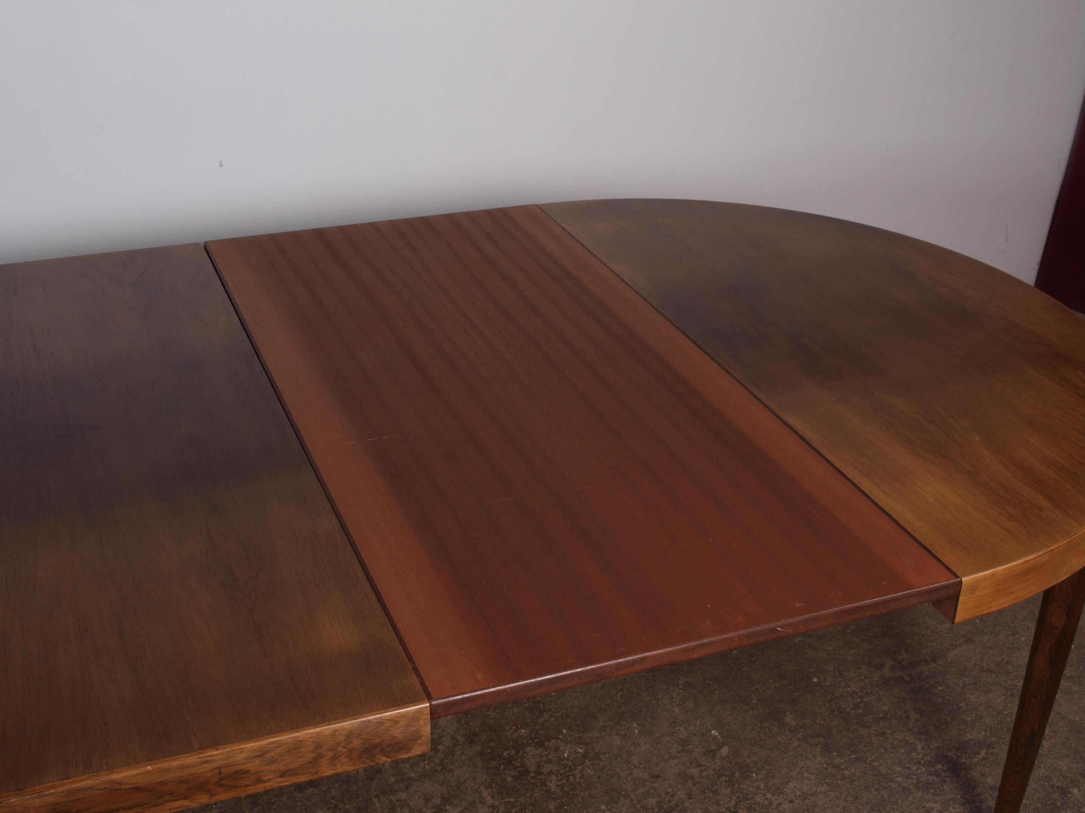 Danish Rosewood Round Extension Table in the style Kai Kristiansen, 1960s For Sale 10