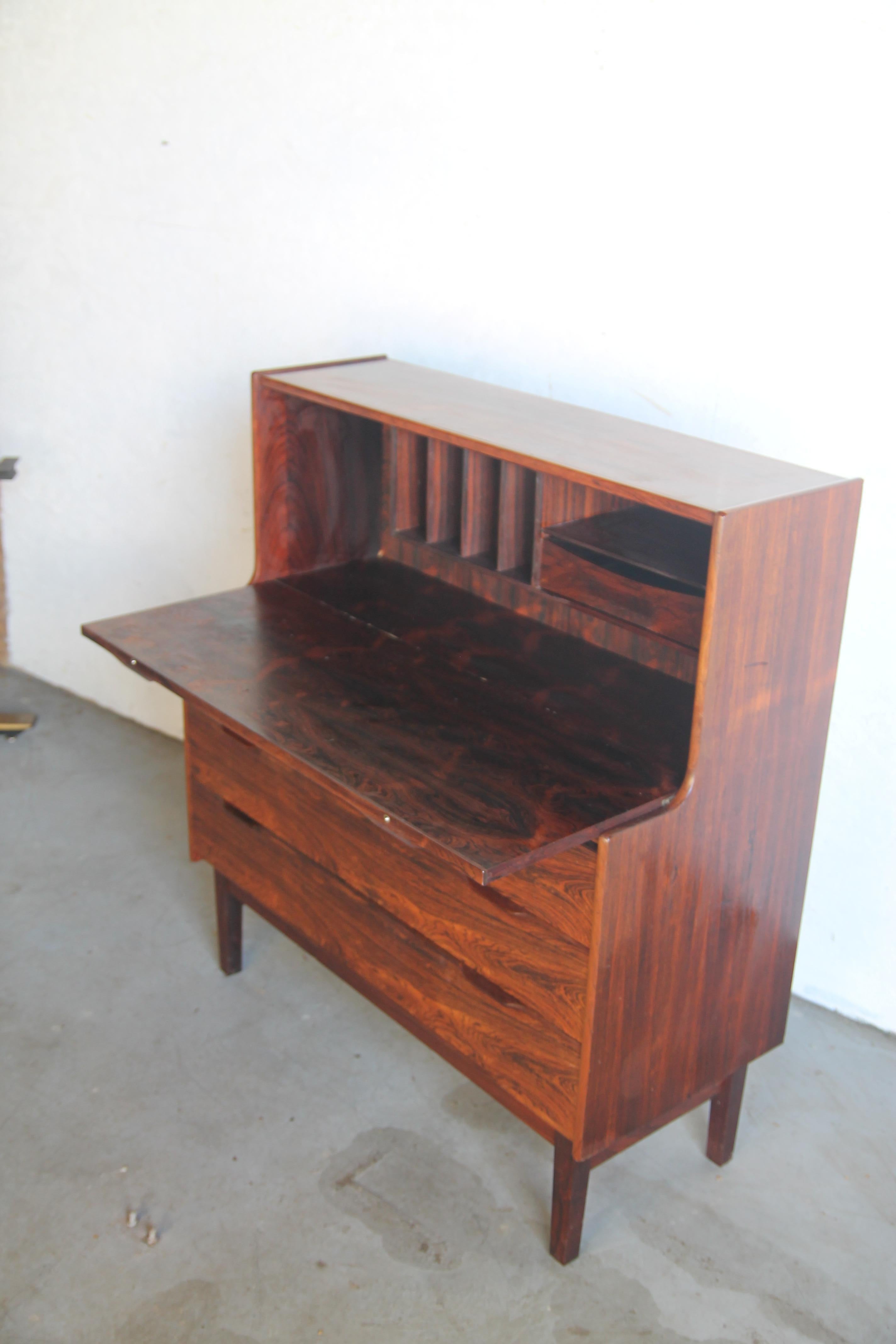 Danish Rosewood Secretary by Fredericia of Denmark In Good Condition In Asbury Park, NJ