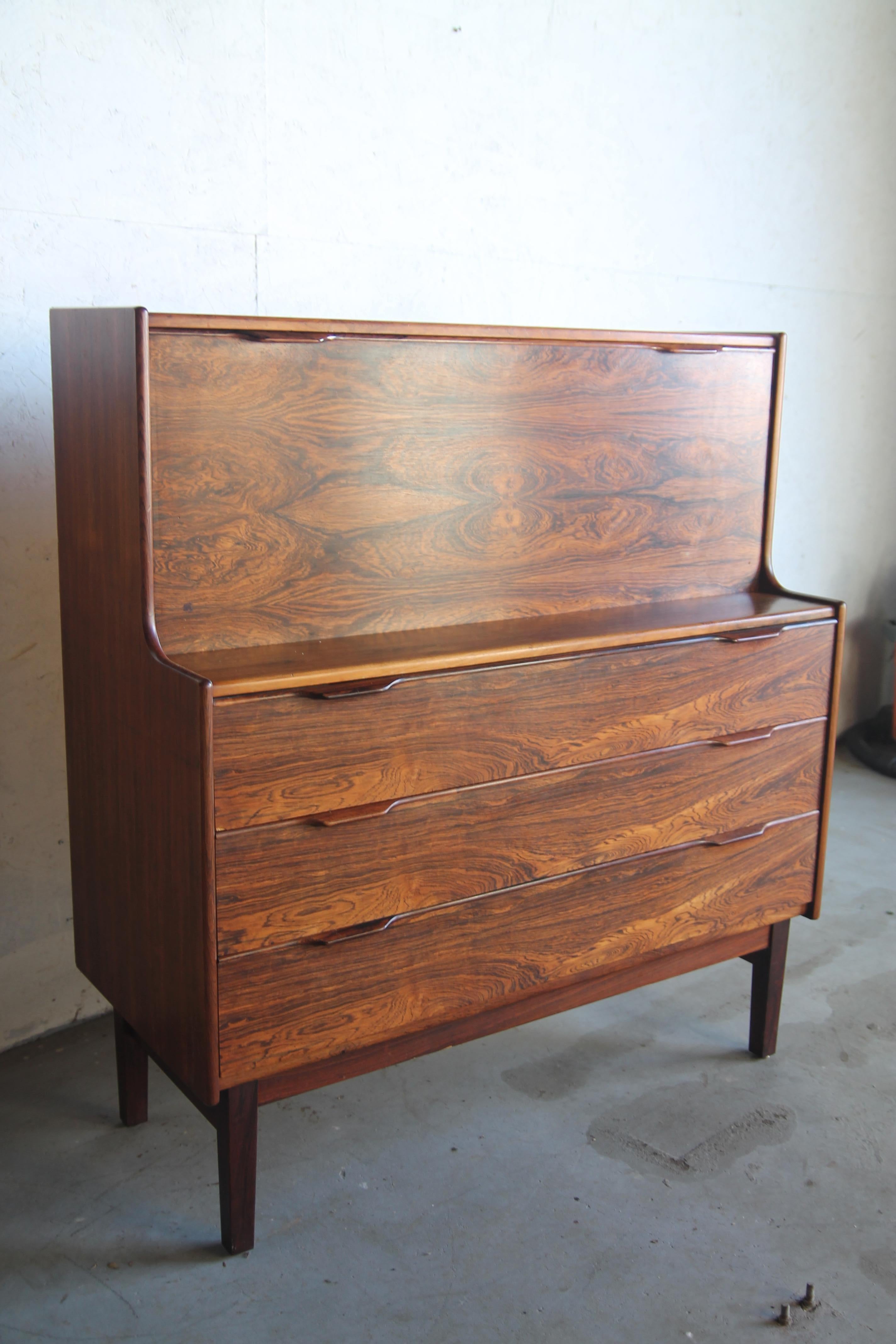 Mid-20th Century Danish Rosewood Secretary by Fredericia of Denmark