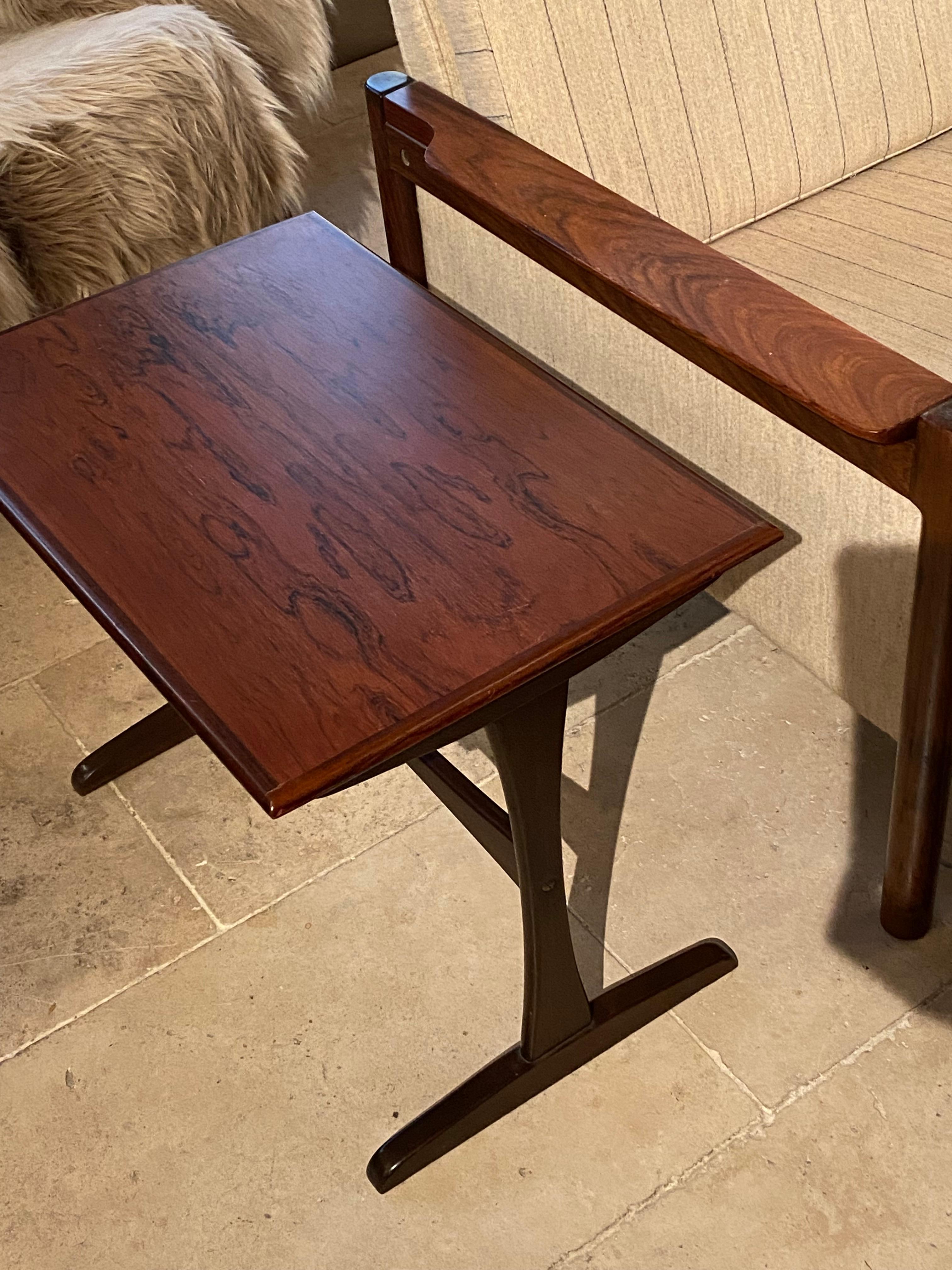 Danish Rosewood Set Nesting Tables by Kai Kristiansen, 1960 For Sale 5