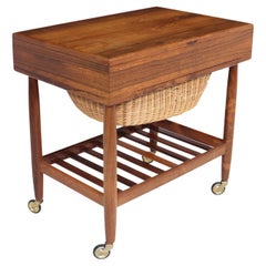 Danish Rosewood Sewing Box by Ejvind Johansson, C1960