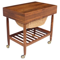 Vintage Danish Rosewood Sewing Box by Ejvind Johansson, C1960