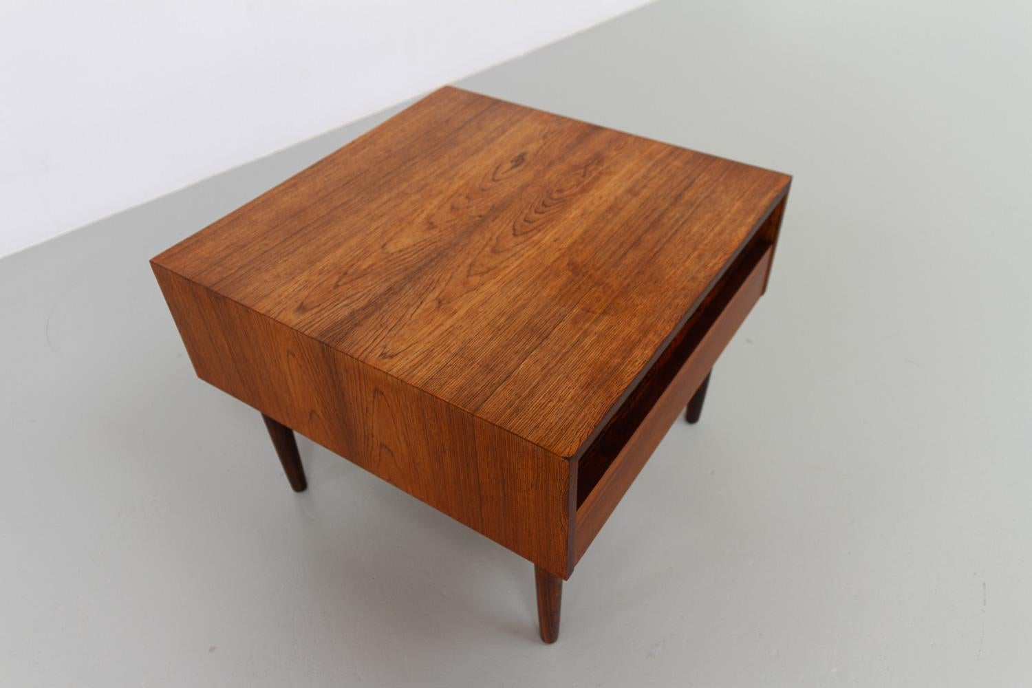 Danish Rosewood Side or End Table with Drawer, 1960s. For Sale 5