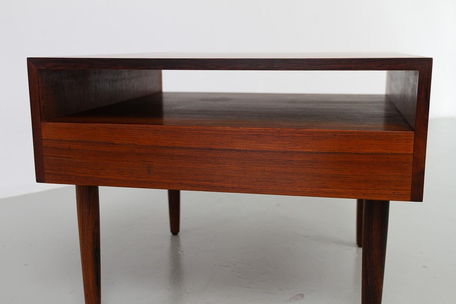 Danish Rosewood Side or End Table with Drawer, 1960s. For Sale 7