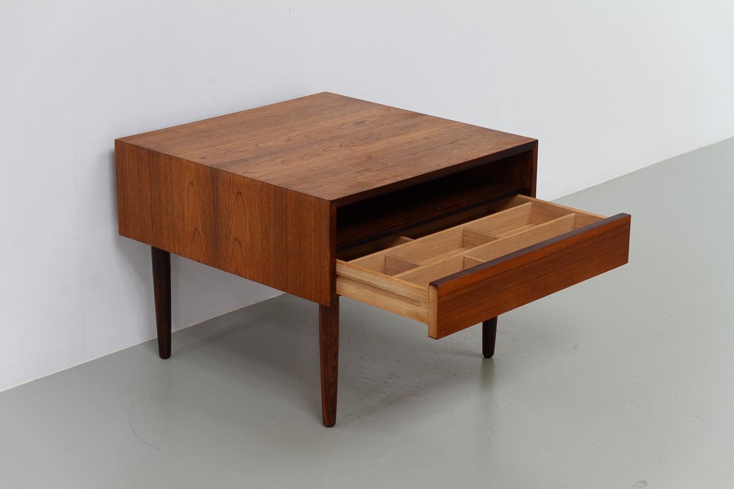 Danish Rosewood Side or End Table with Drawer, 1960s. For Sale 9