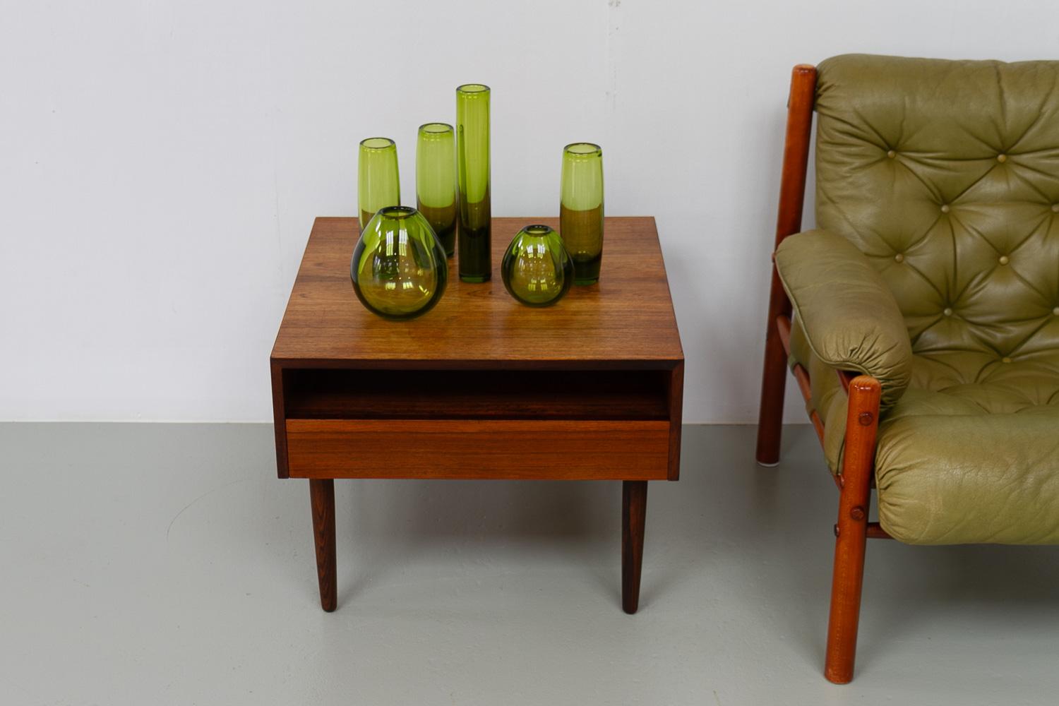 Danish Rosewood Side or End Table with Drawer, 1960s. For Sale 12