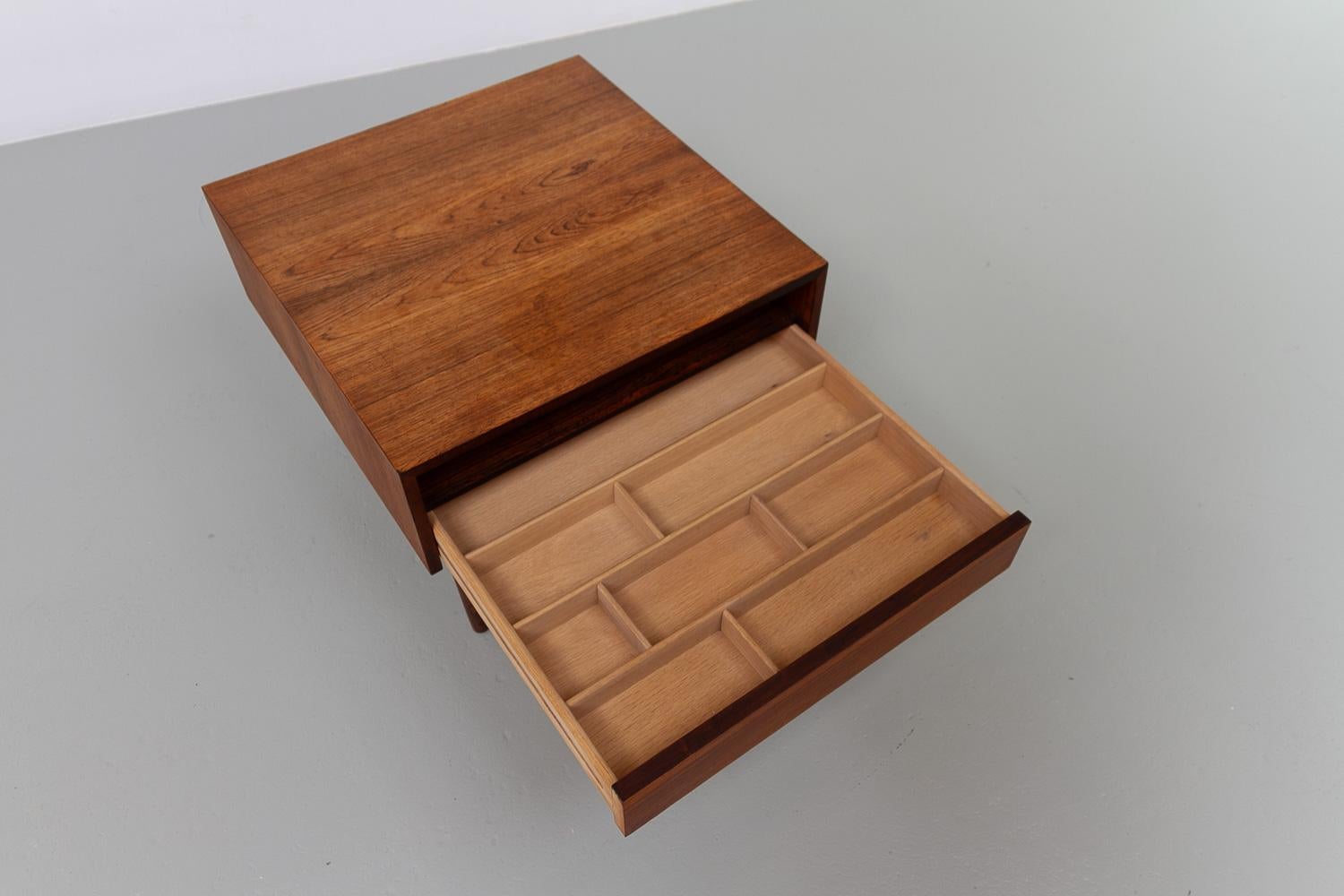 Danish Rosewood Side or End Table with Drawer, 1960s. For Sale 2