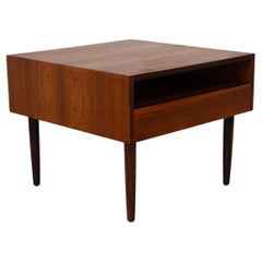 Dänischer Palisander Beistell- oder Endtisch mit Schublade, 1960er Jahre.