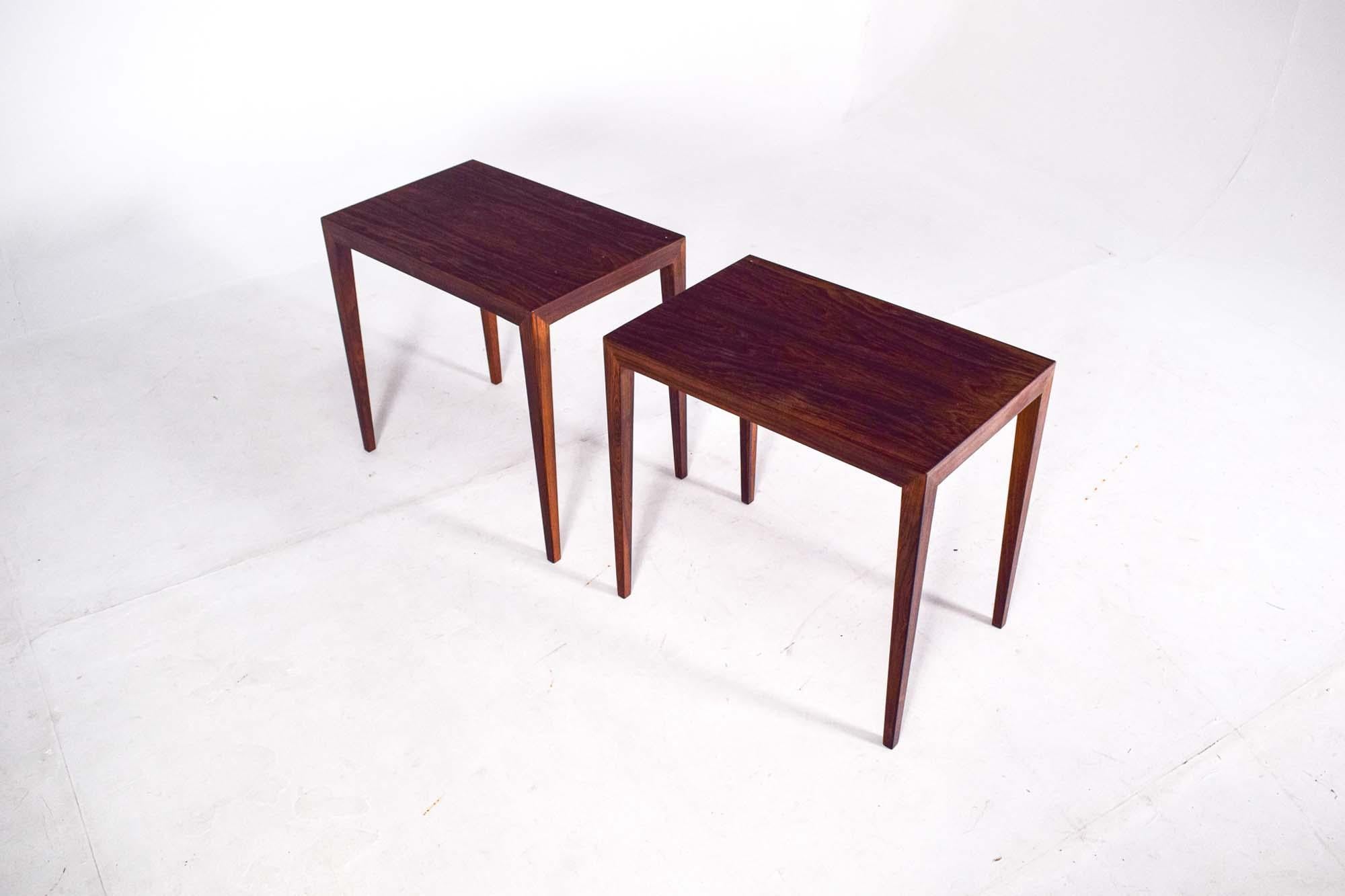 Danish Rosewood Side Tables by Severin Hansen for Haslev In Good Condition In Lisboa, Lisboa