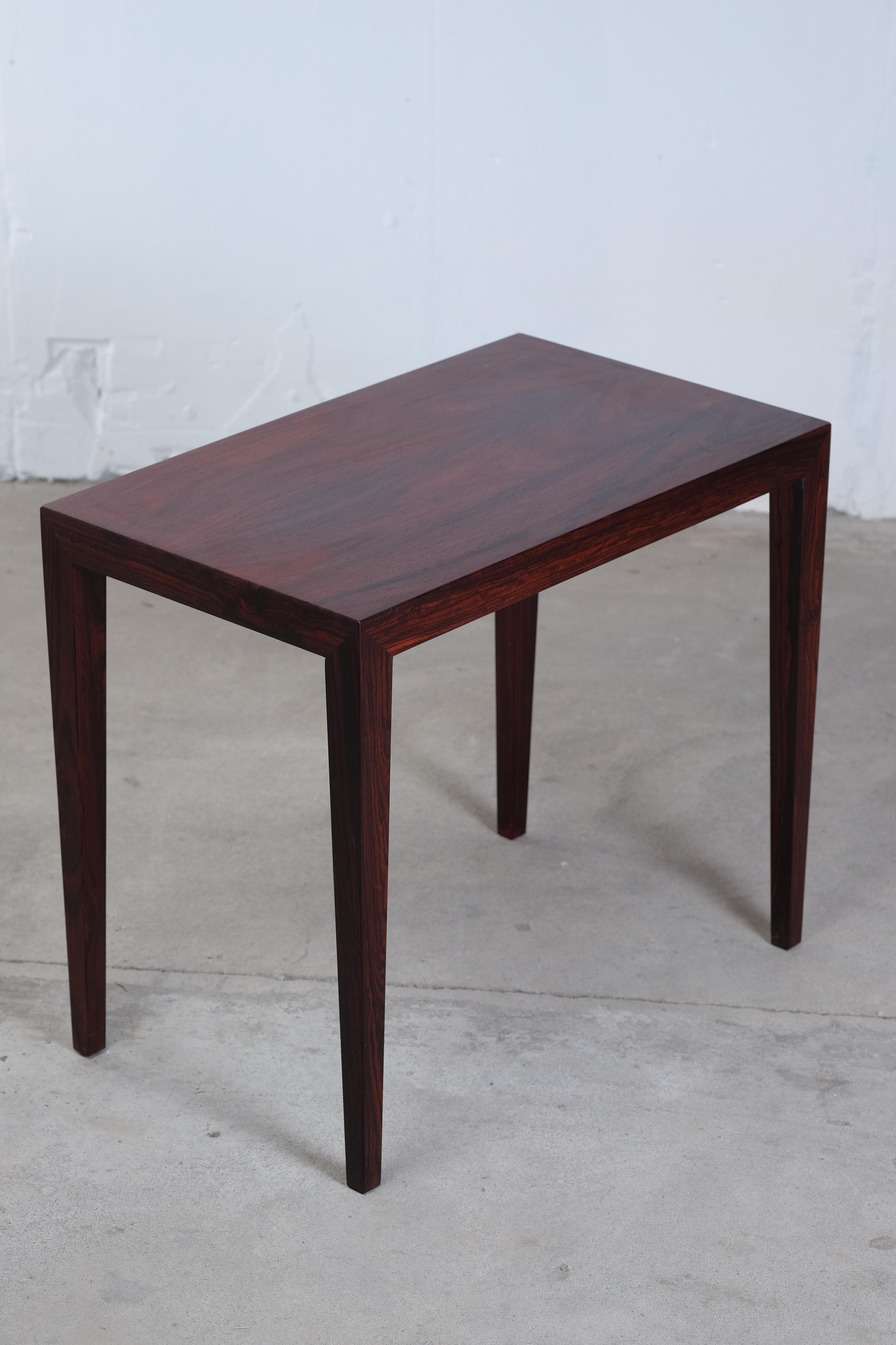 Mid-20th Century Danish Rosewood Side Tables by Severin Hansen for Haslev Møbelsnedkeri, 1960s