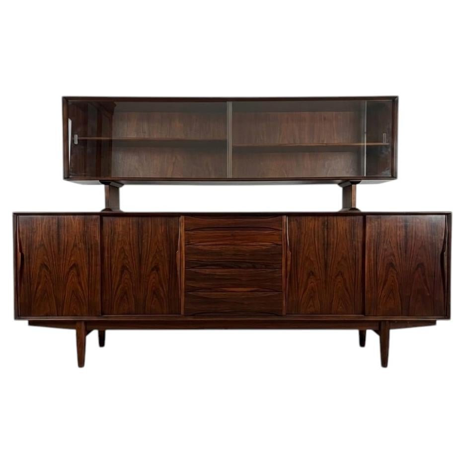 Danish Rosewood Sideboard and Display Cabinet by Arne Vodder