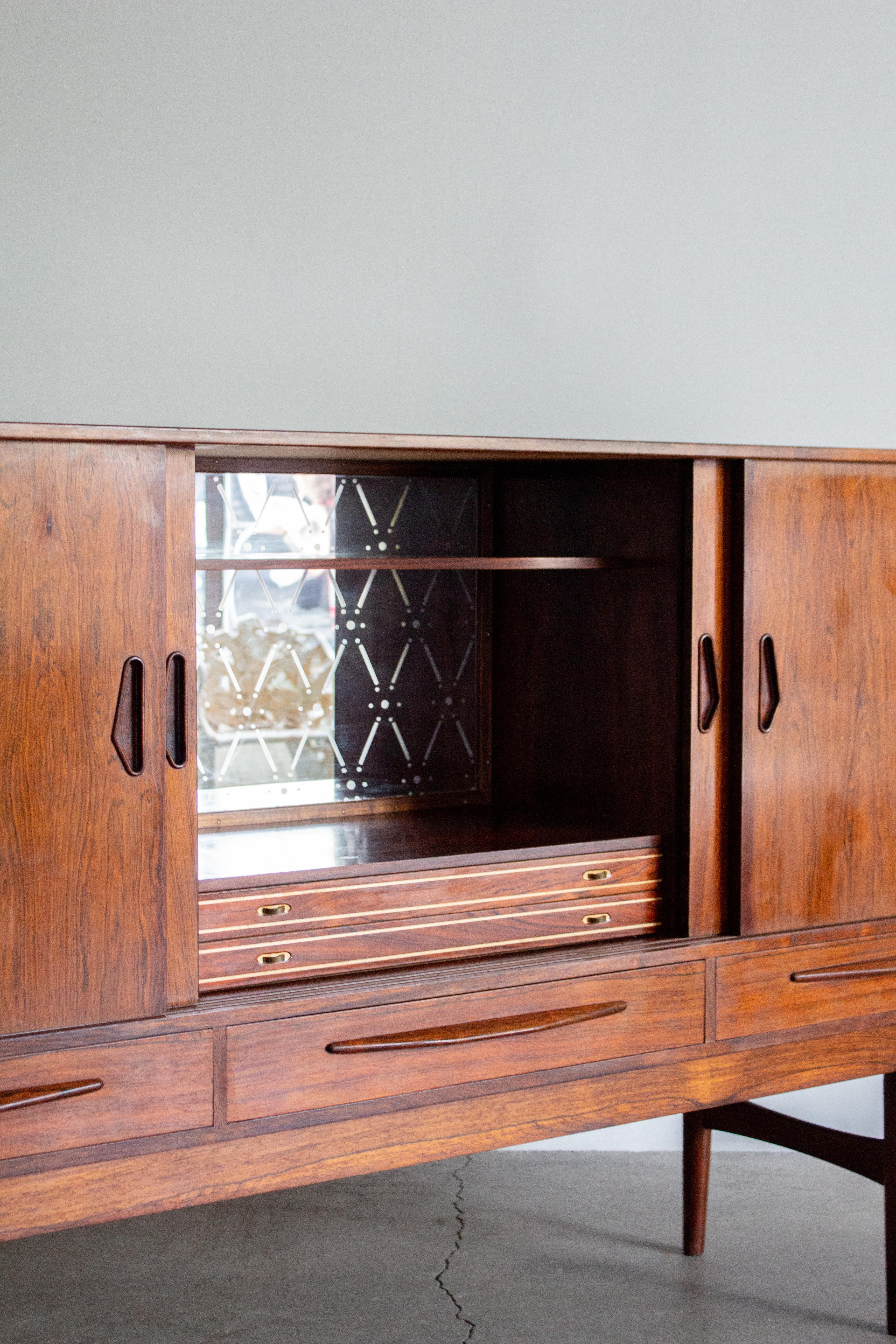 Dänisches palisanderholz-sideboard von e.w. Bach im Angebot 4