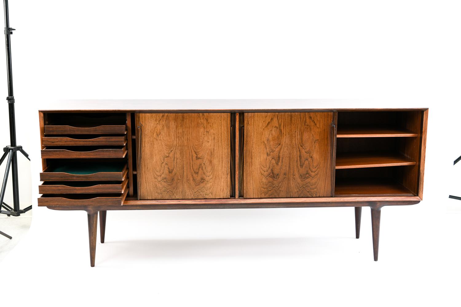 Danish Rosewood Sideboard by Gunni Omann for Omann Jun Møbelfabrik In Good Condition In Norwalk, CT