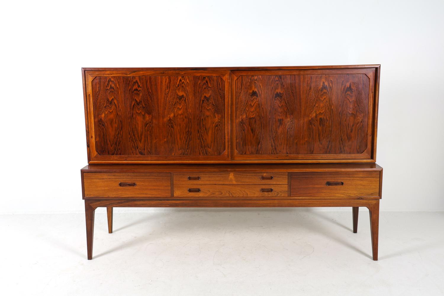 Dänisches Palisander-Sideboard von Kai Kristiansen, ca. 1960er Jahre (Moderne der Mitte des Jahrhunderts) im Angebot