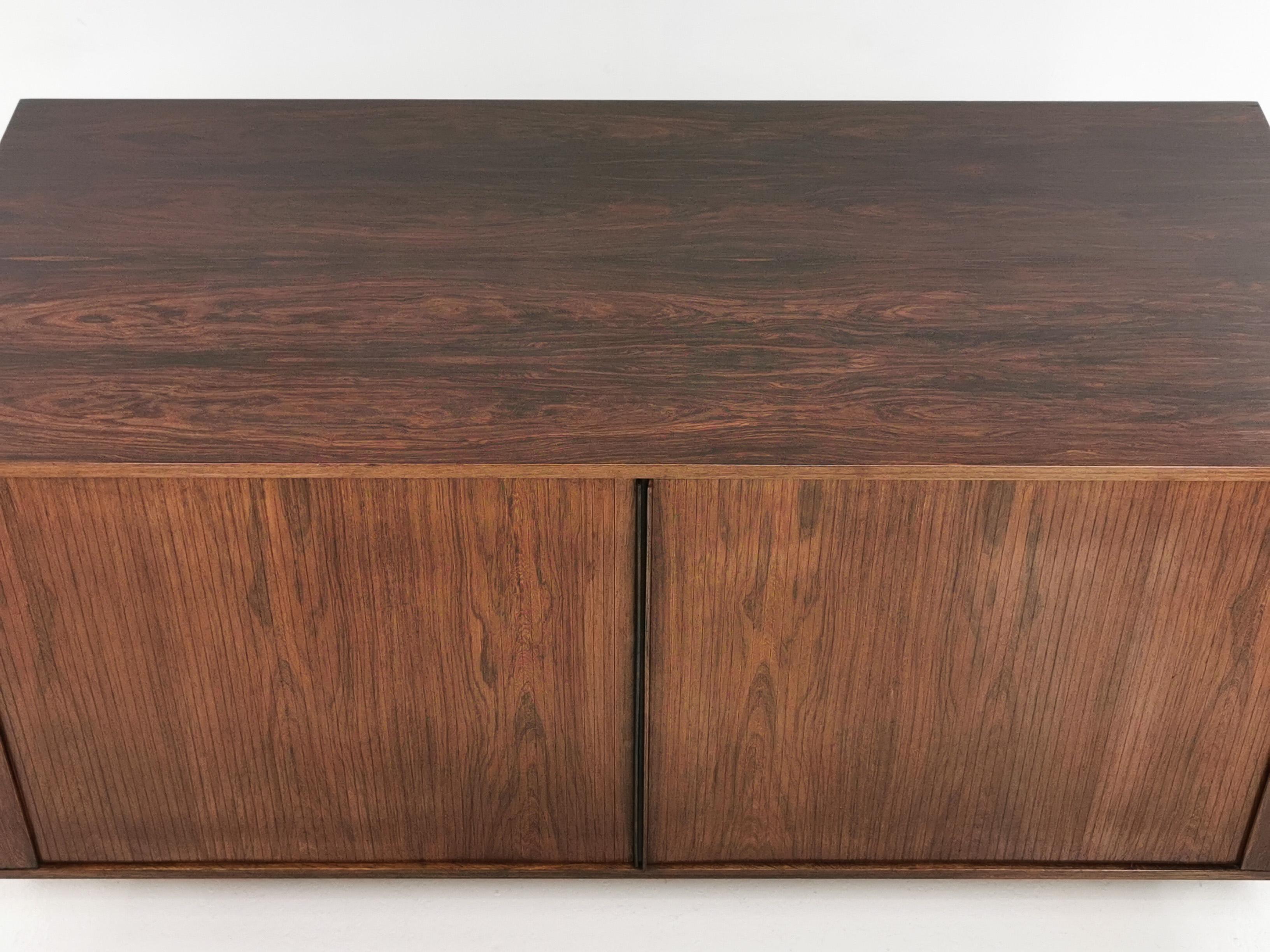 Teak Danish Rosewood Sideboard Cabinet by Hornslet Mobelfabrik, Midcentury, 1960s