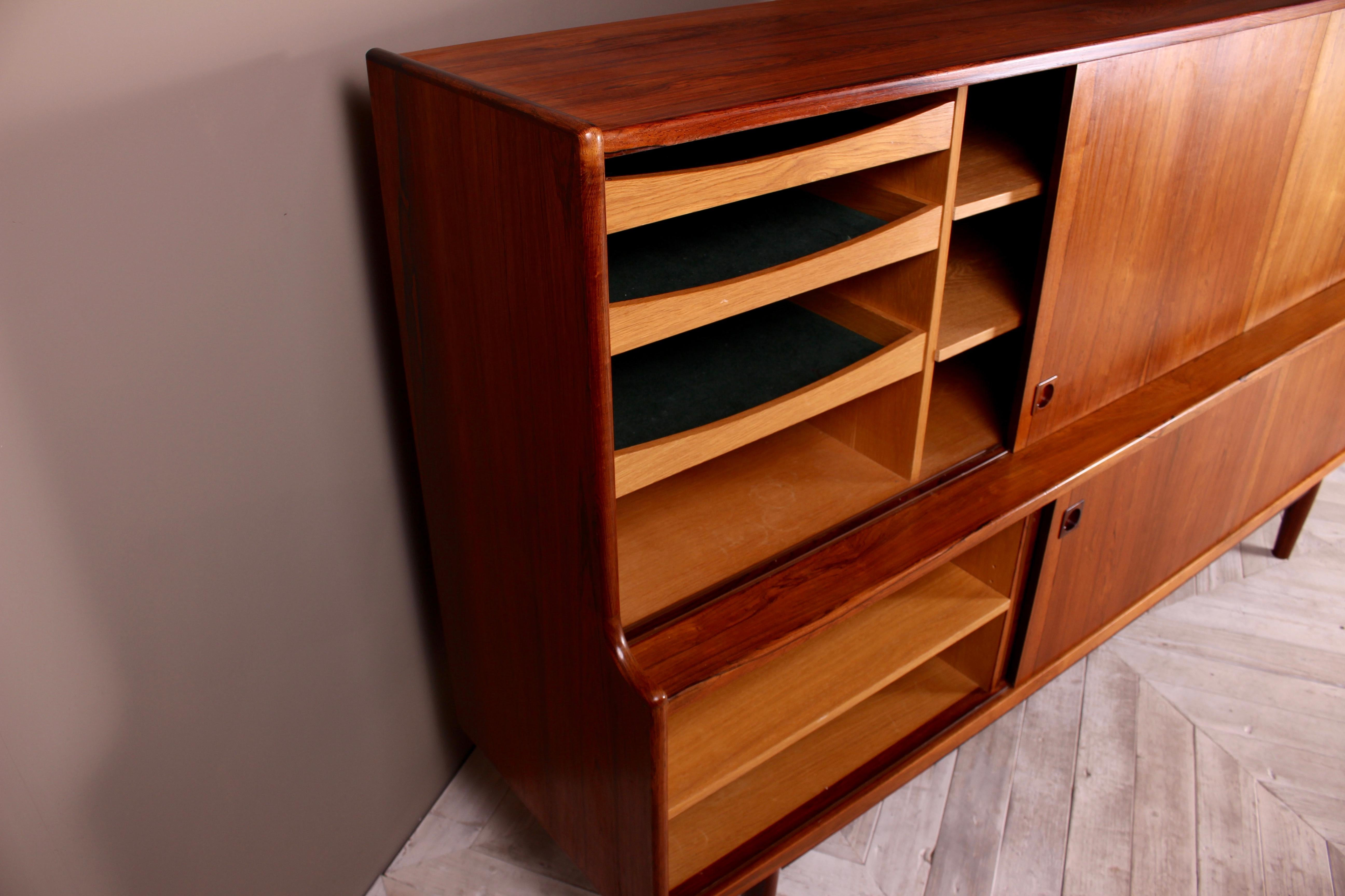 Danish Rosewood Sideboard Credenza by Johannes Andersen, circa 1960 For Sale 4