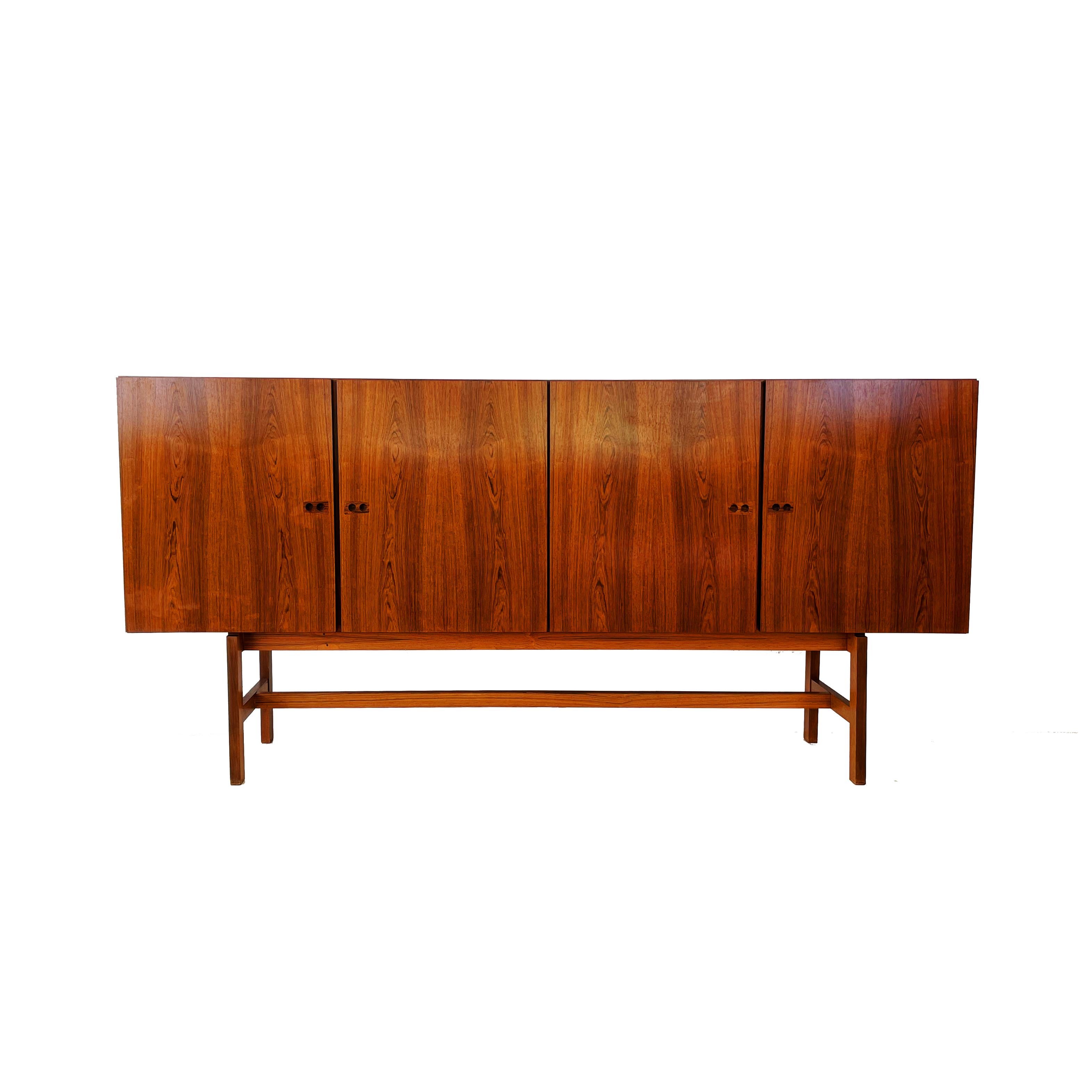 Danish rosewood sideboard. Denmark 1960s. Size 220cm For Sale 5