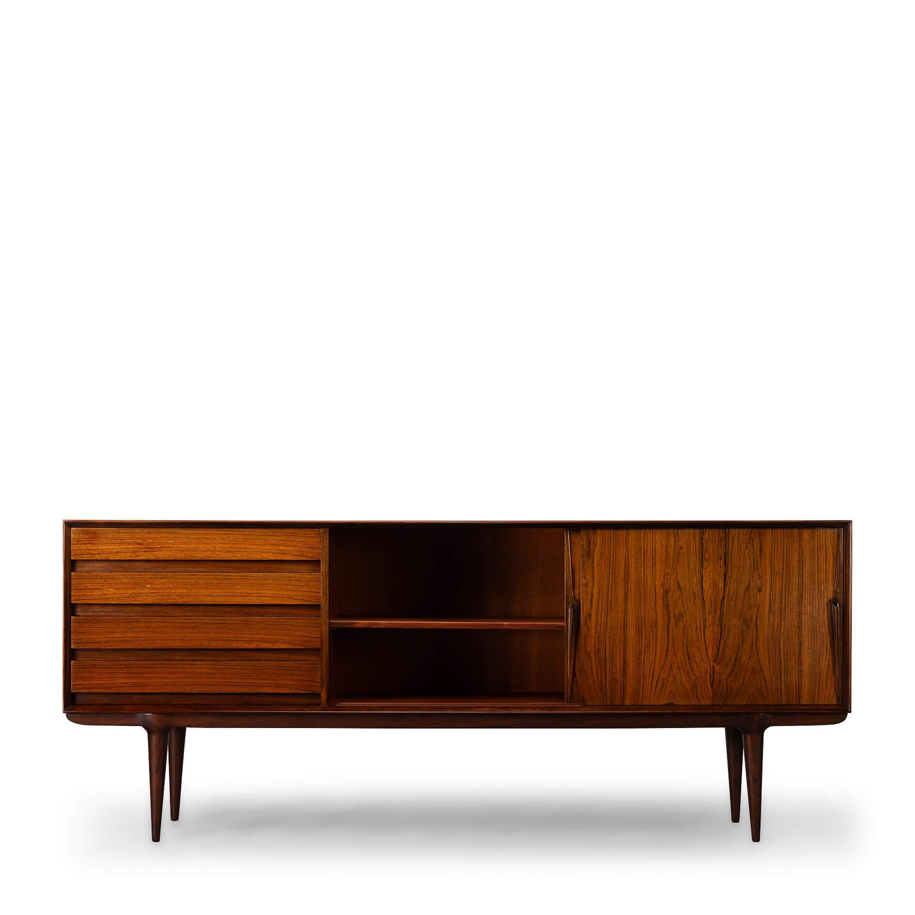 Mid-Century Modern Danish Rosewood Sideboard Model No. 18 by Gunni Omann for Omann Jun, 1960s