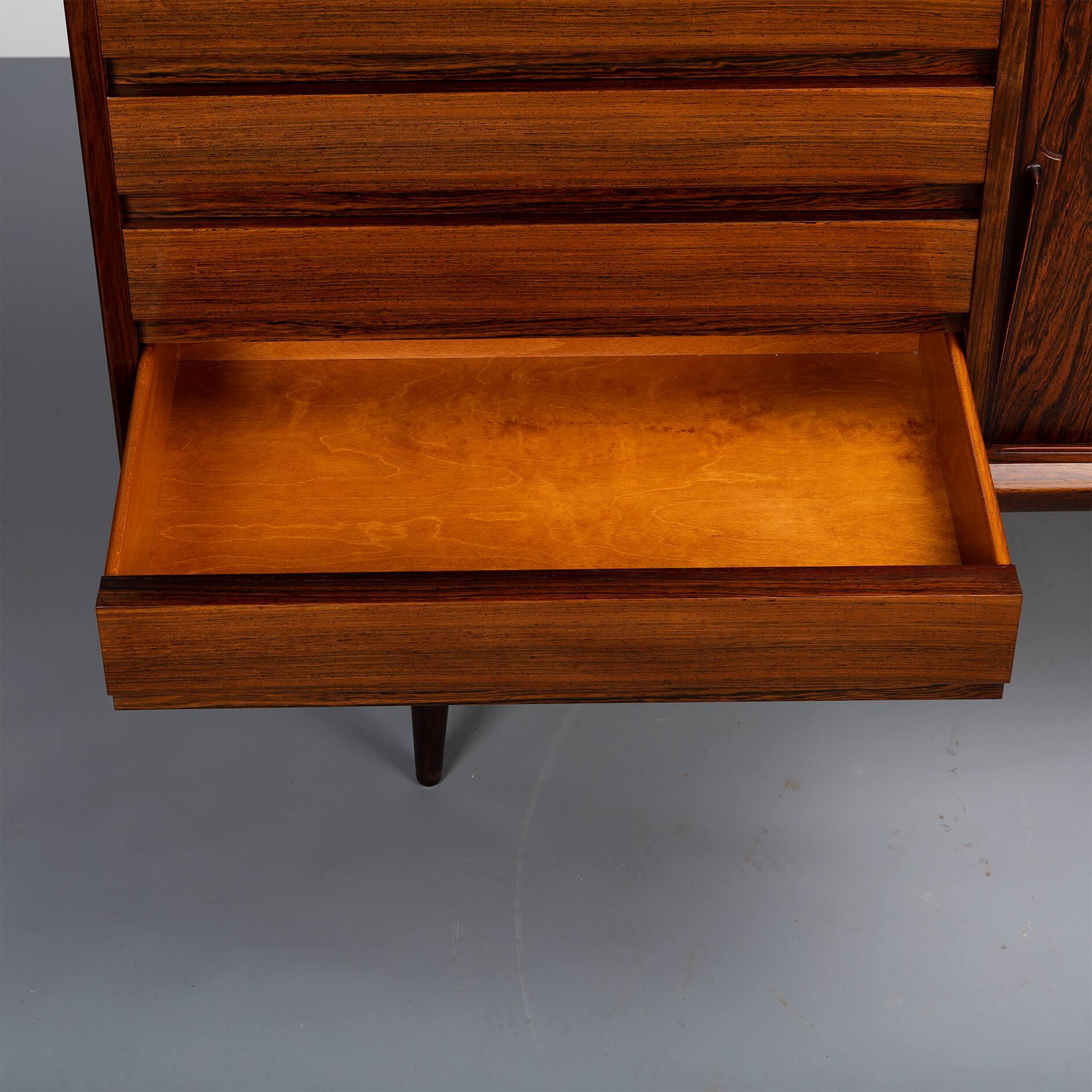 Danish Rosewood Sideboard Model No. 18 by Gunni Omann for Omann Jun, 1960s In Good Condition In Elshout, NL