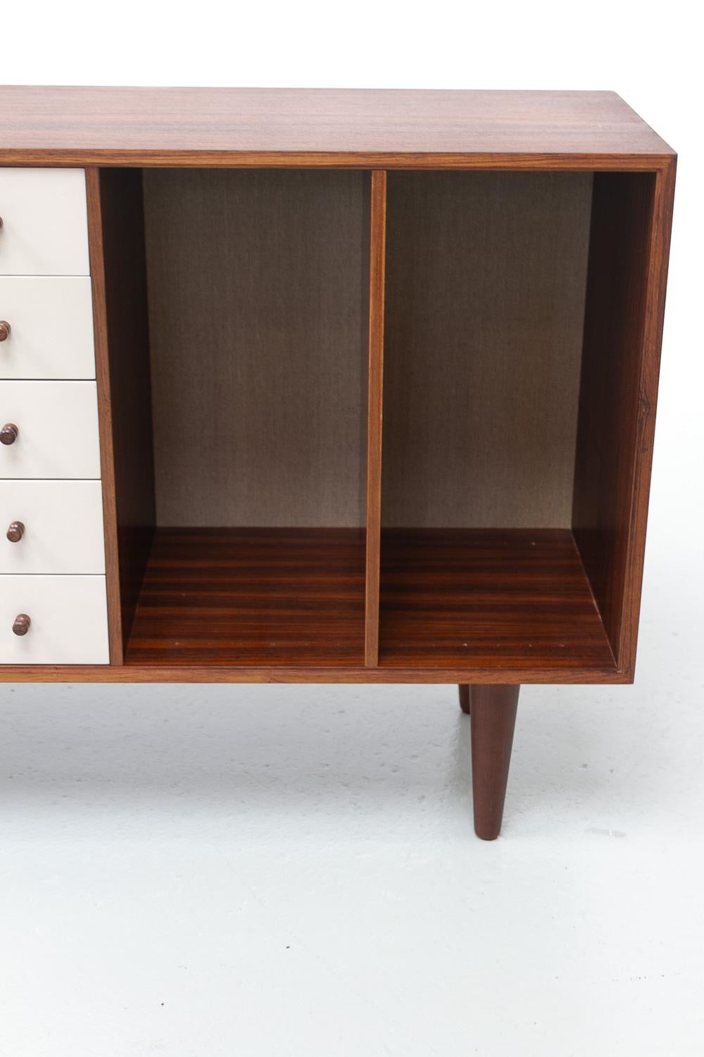 Mid-20th Century Danish Rosewood Sideboard with Drawers by HG Furniture, 1960s. For Sale