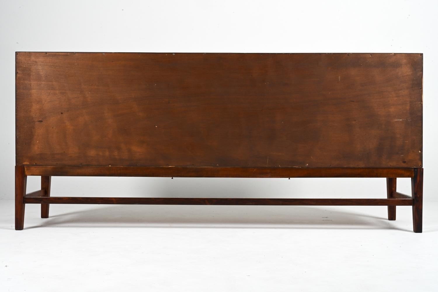 Danish Rosewood Sideboard with Tambour Doors, in the Manner of Ole Wanscher For Sale 8
