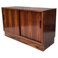 Danish Rosewood Sliding Door Cabinet by Poul Hundevad
