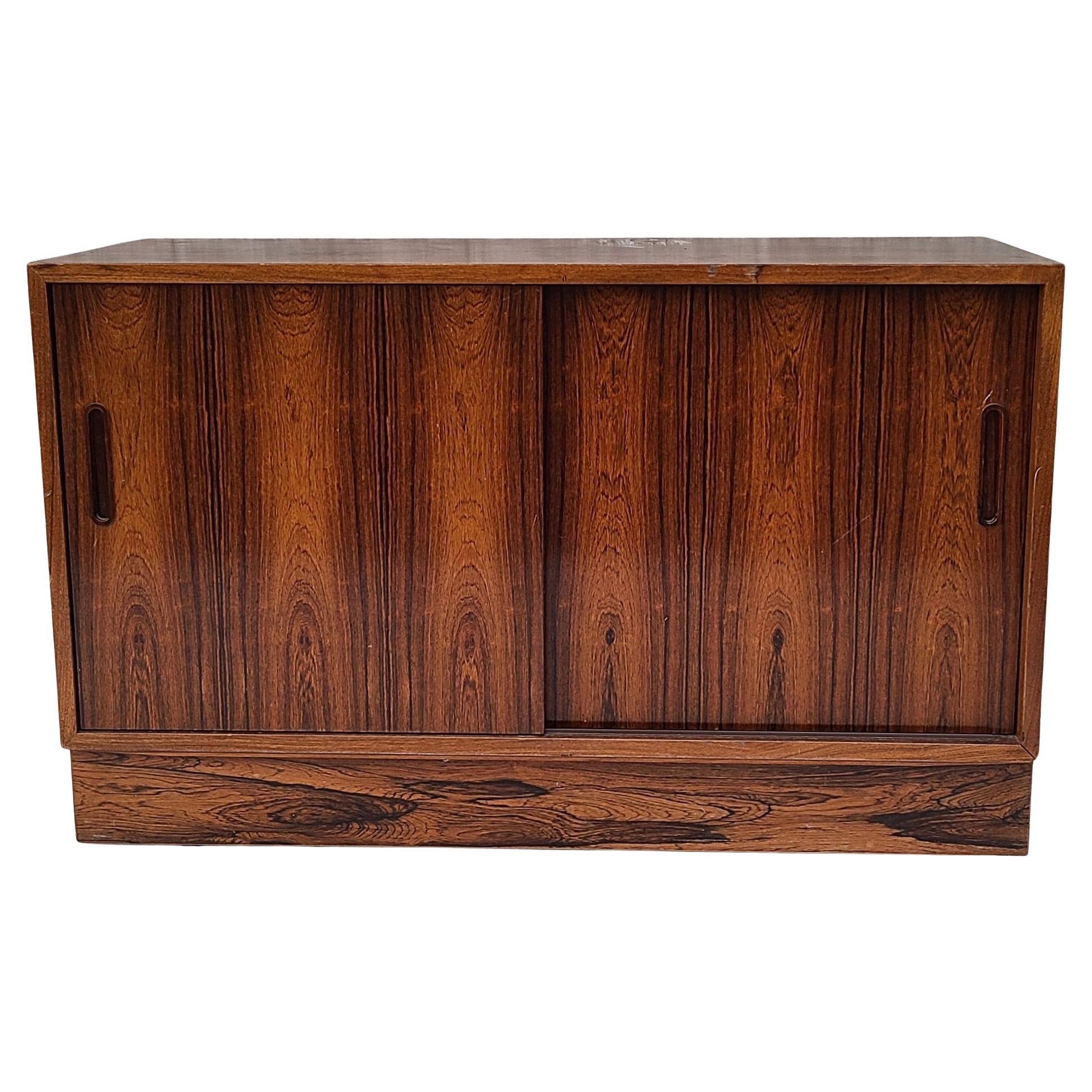 Danish Rosewood Sliding Door Cabinet