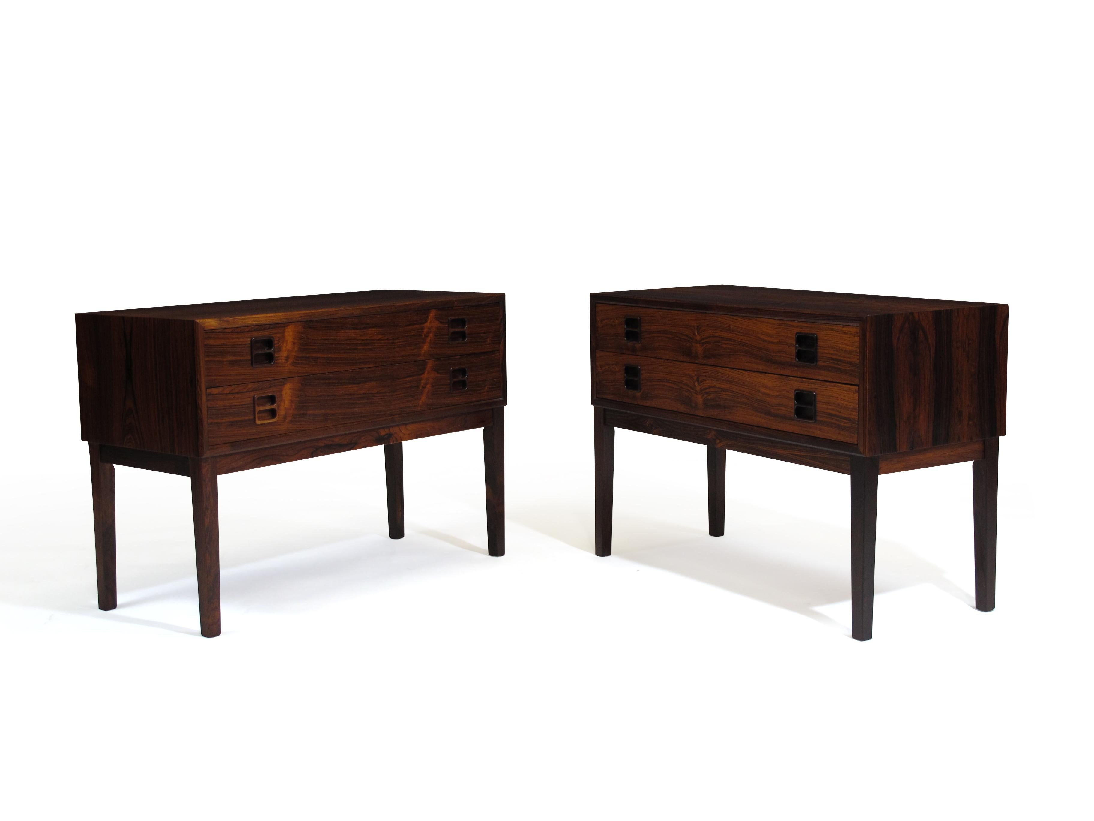 Danish Rosewood Small Cabinets Nightstands 2