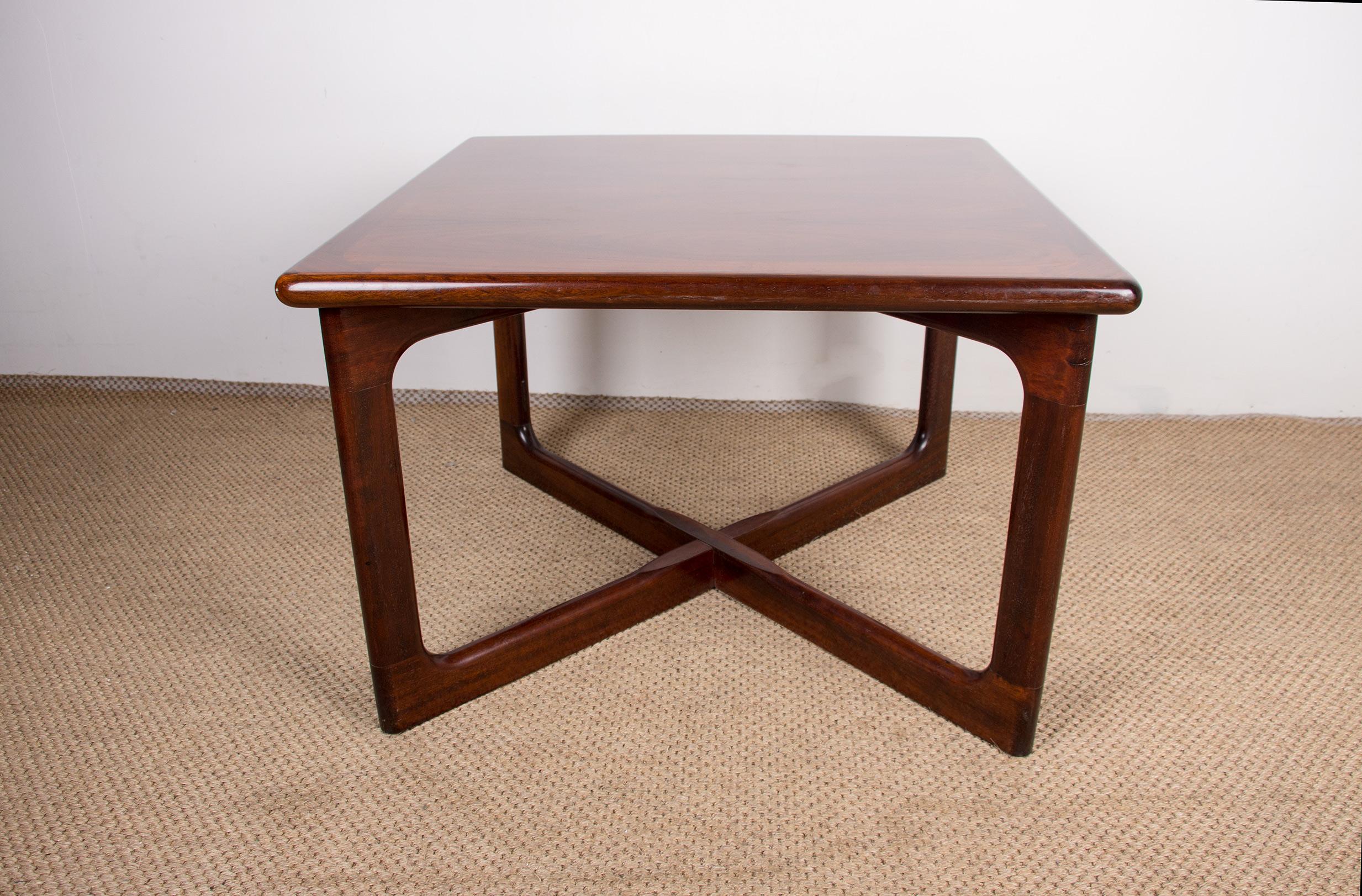 Danish Rosewood Squared Coffee Table from Dyrlund, 1970 5