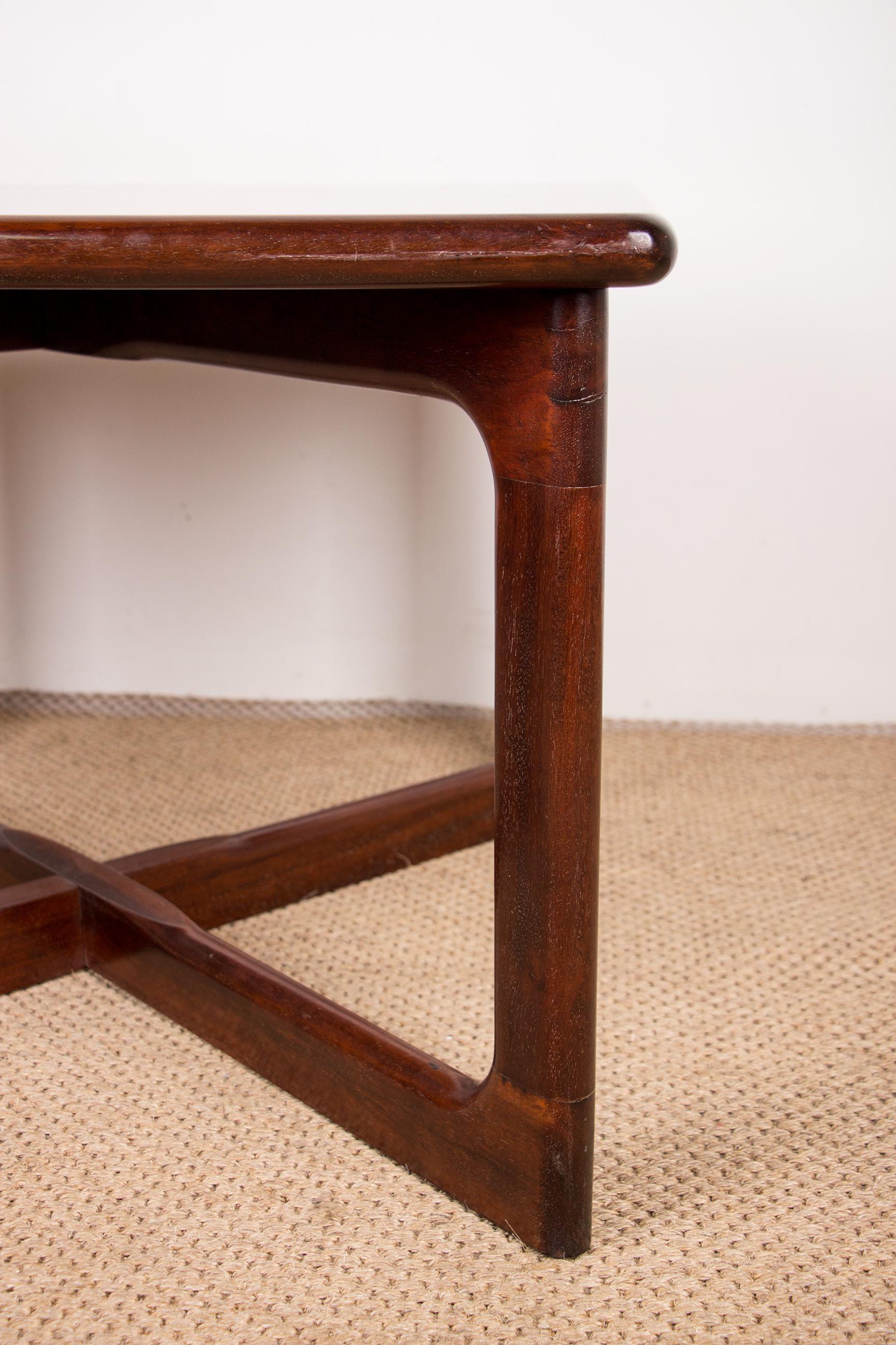 Danish Rosewood Squared Coffee Table from Dyrlund, 1970 1