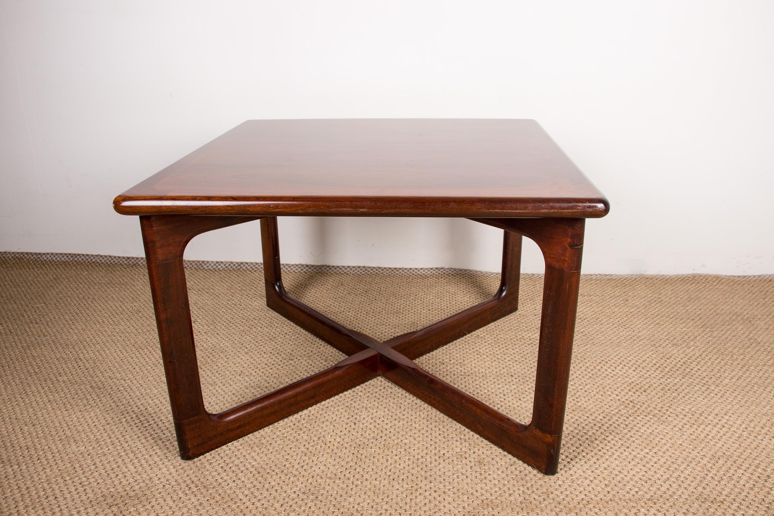 Danish Rosewood Squared Coffee Table from Dyrlund, 1970 2