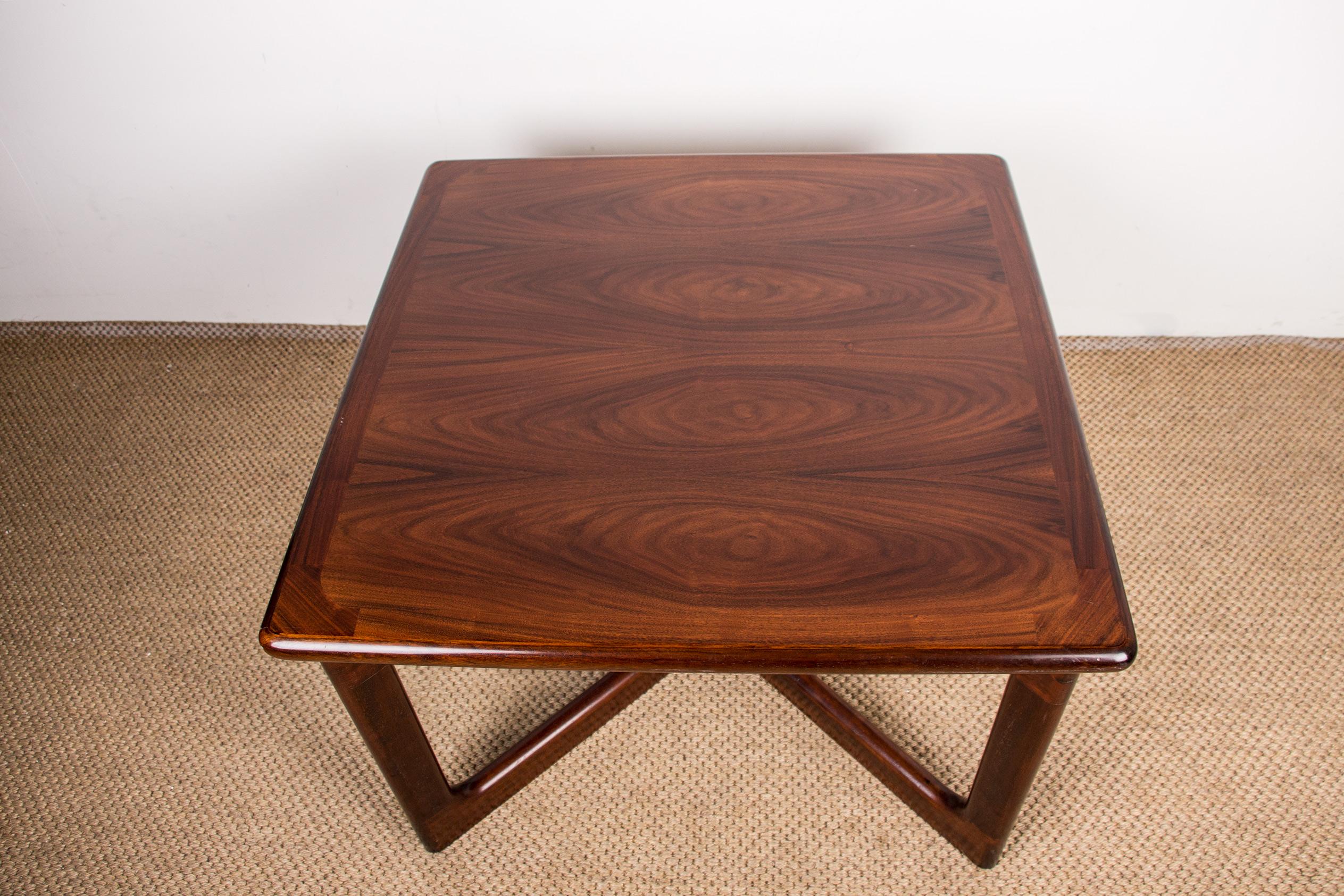 Danish Rosewood Squared Coffee Table from Dyrlund, 1970 3