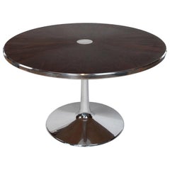 Table danoise Cado chromée avec base tulipe