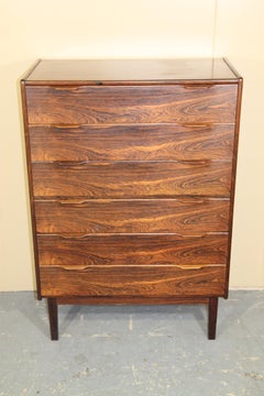Danish Rosewood Tall Boy Dresser