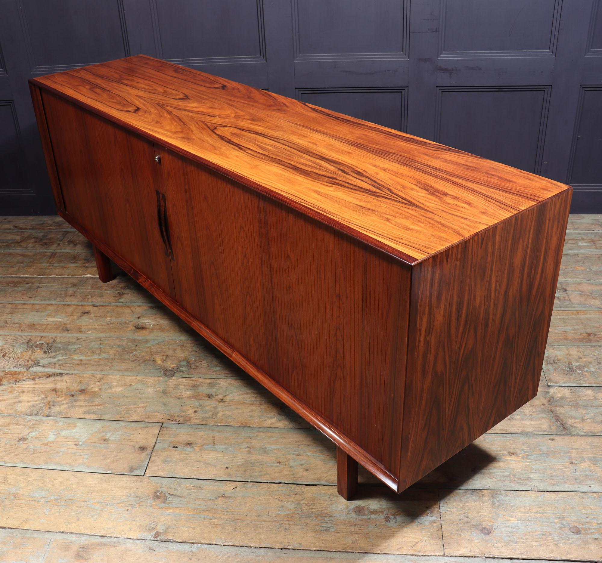 Danish Rosewood Tambour Door Sideboard by Arne Vodder 8