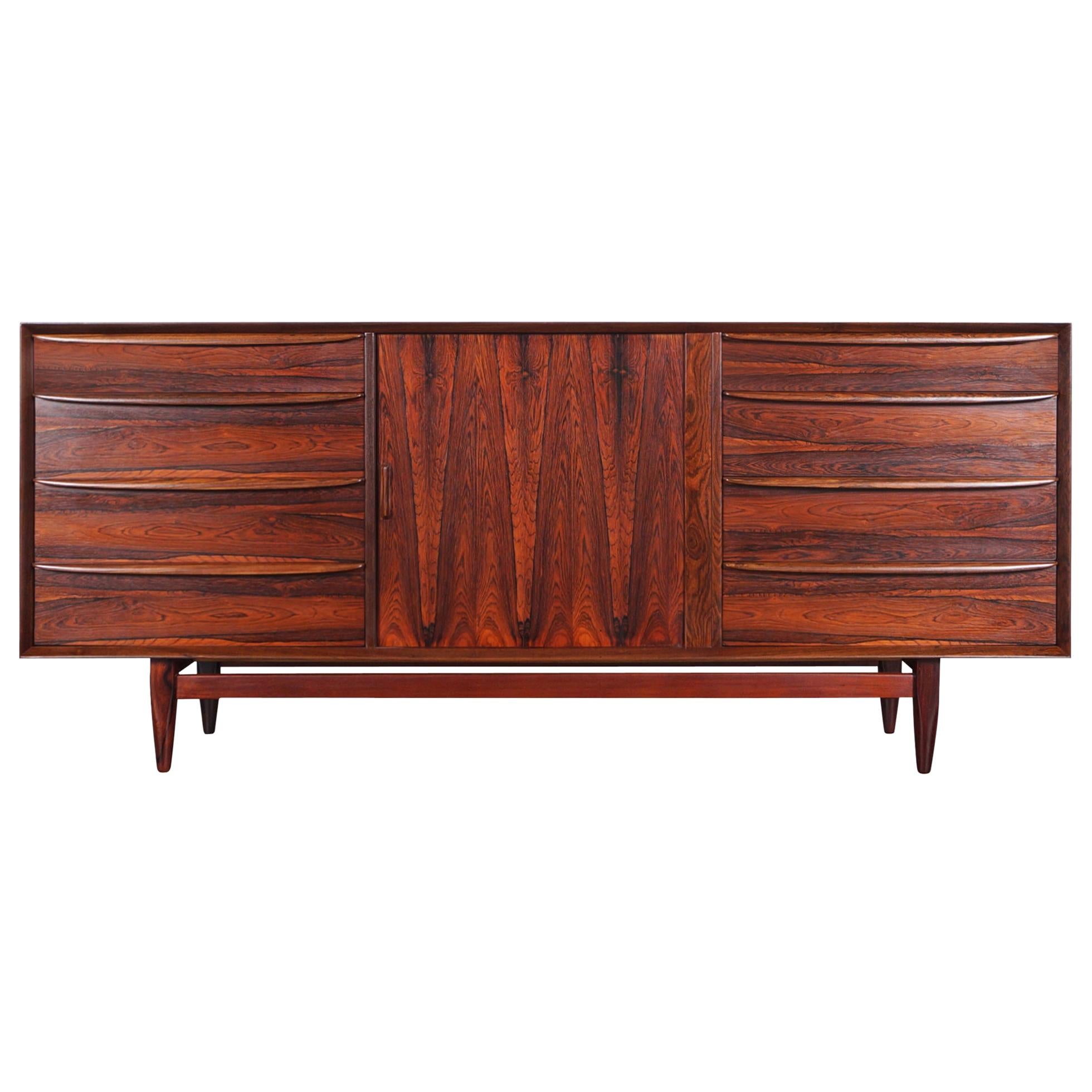 Danish Rosewood Tambour Door Sideboard by Svend A. Madsen